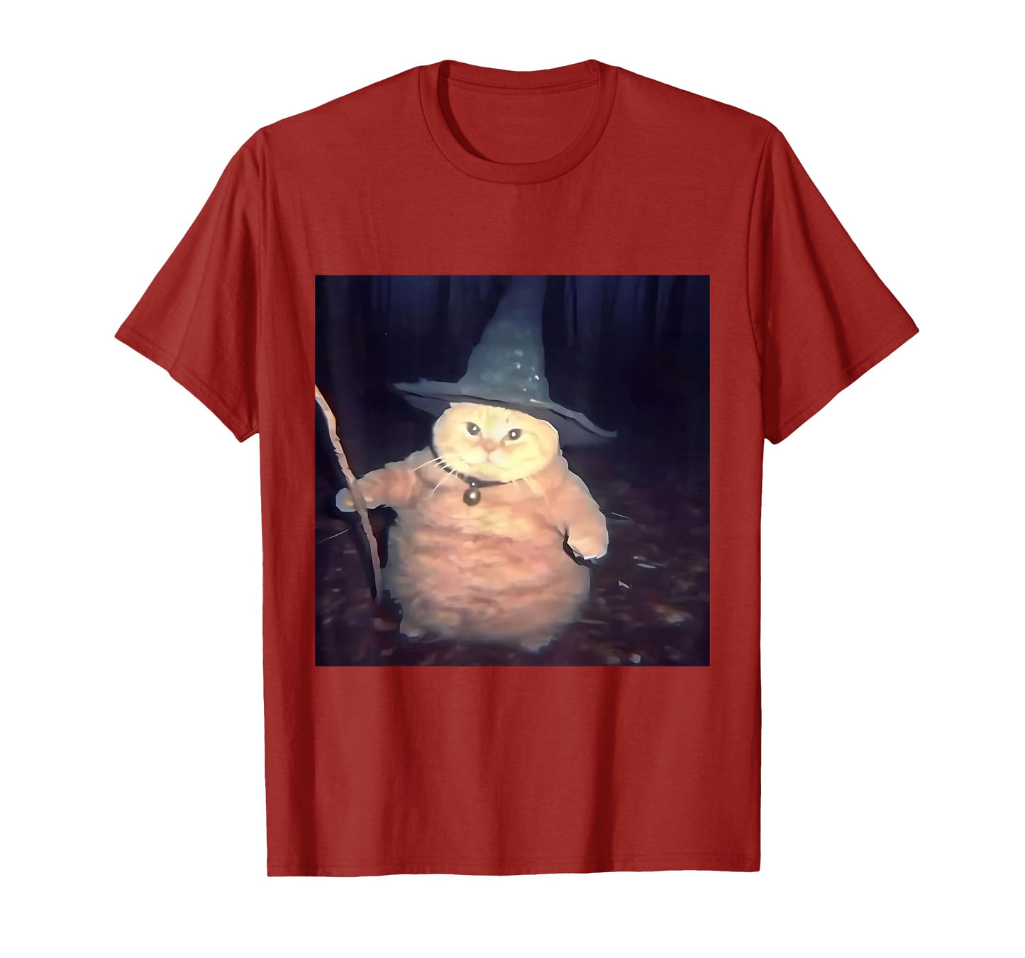 Cheeseball The Wizard Cat Vintage 90s Orange Cat Witch Cat T-Shirt