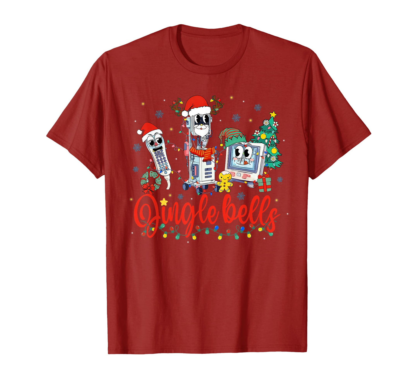 Funny Jingle Bells Telemetry Nurse Christmas Tech Nursing T-Shirt