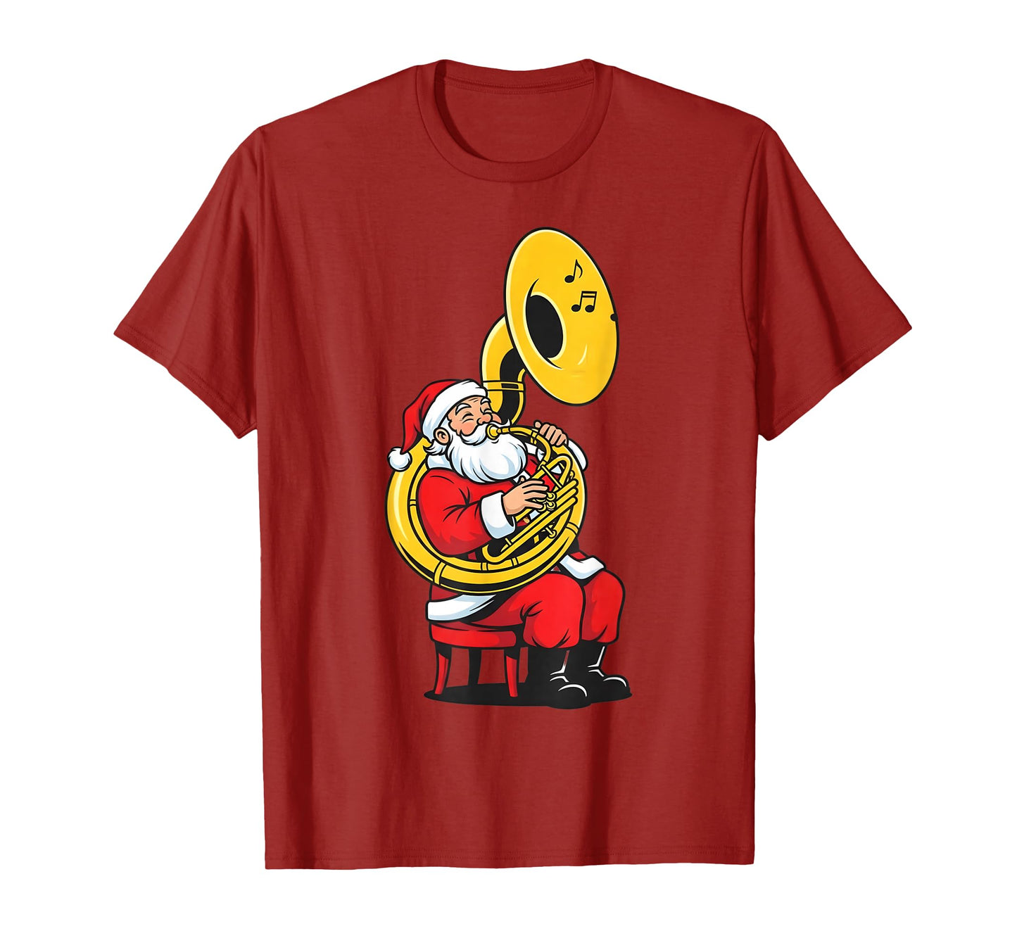 Sousaphone Christmas Musician Santa Xmas Boys Women Men T-Shirt