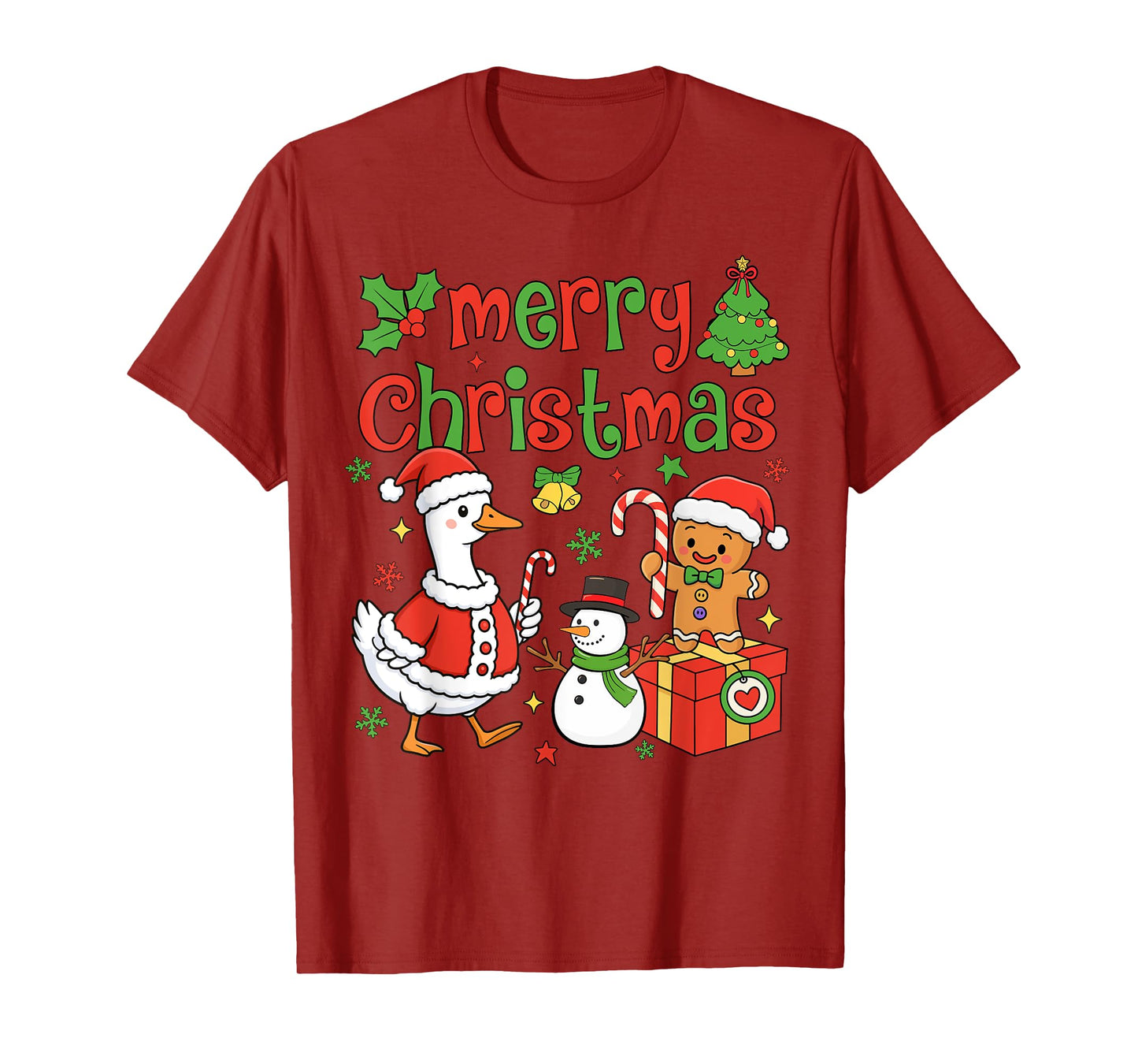 Merry Christmas Funny Merry Goosemas Christmas Silly Goose T-Shirt