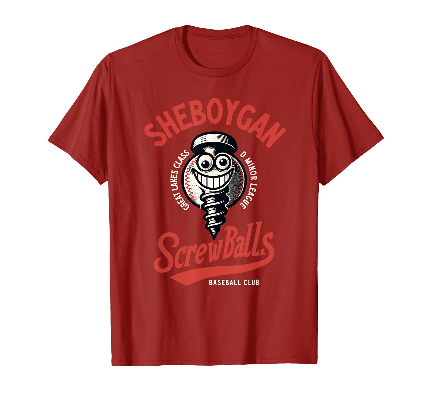 Sheboygan Screwballs Retro Minor League Baseball Team T-Shirt