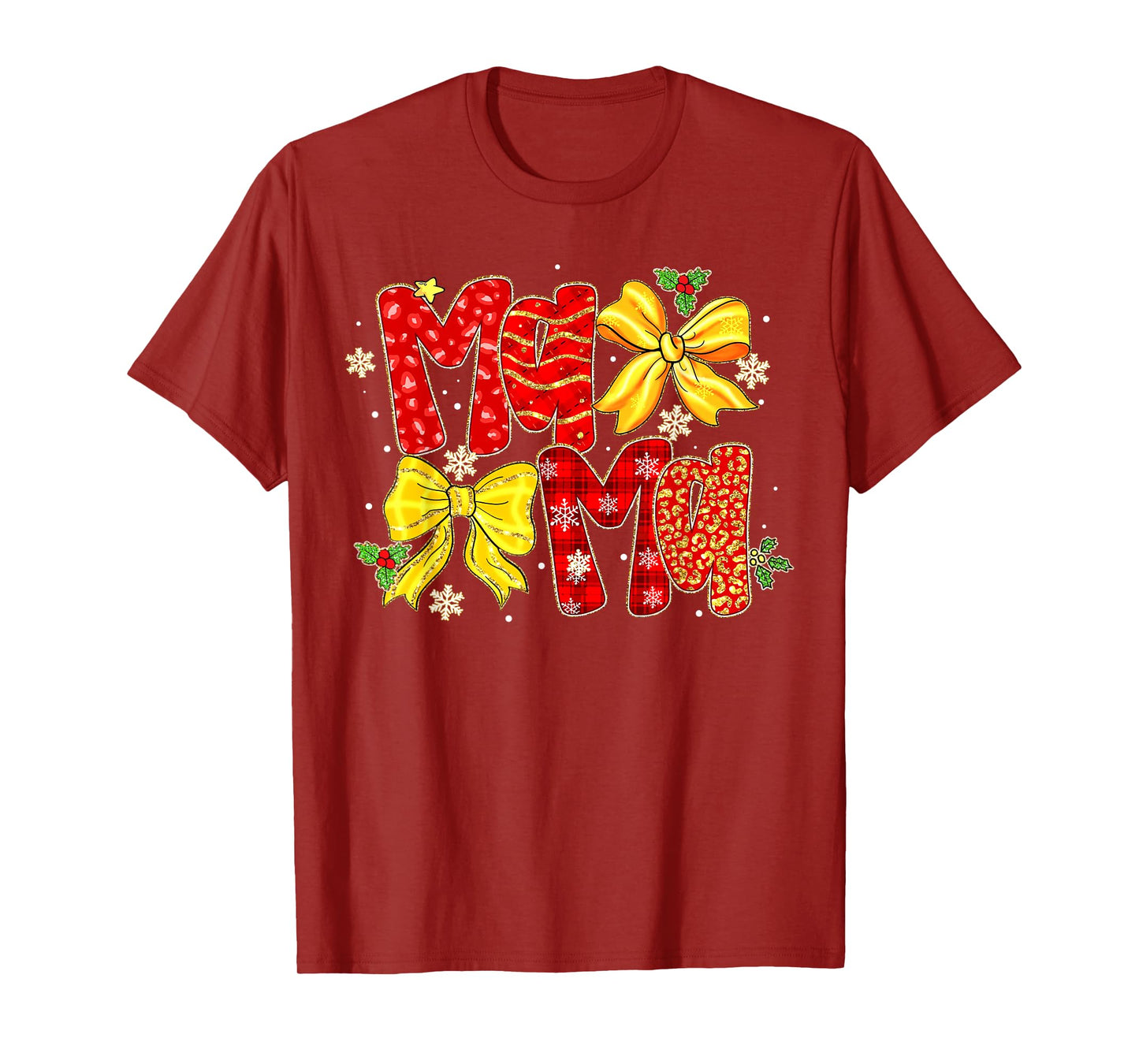 Mama Santa Christmas Family Matching Pajamas Xmas T-Shirt