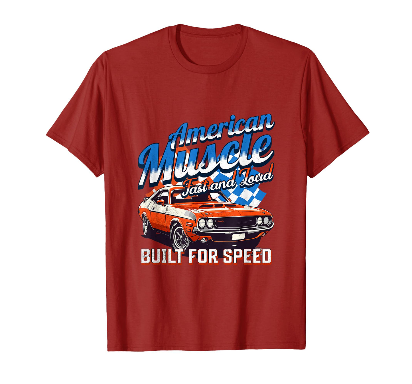 Vintage American Muscle Fast And Loud Classic Sports Car Men T-Shirt