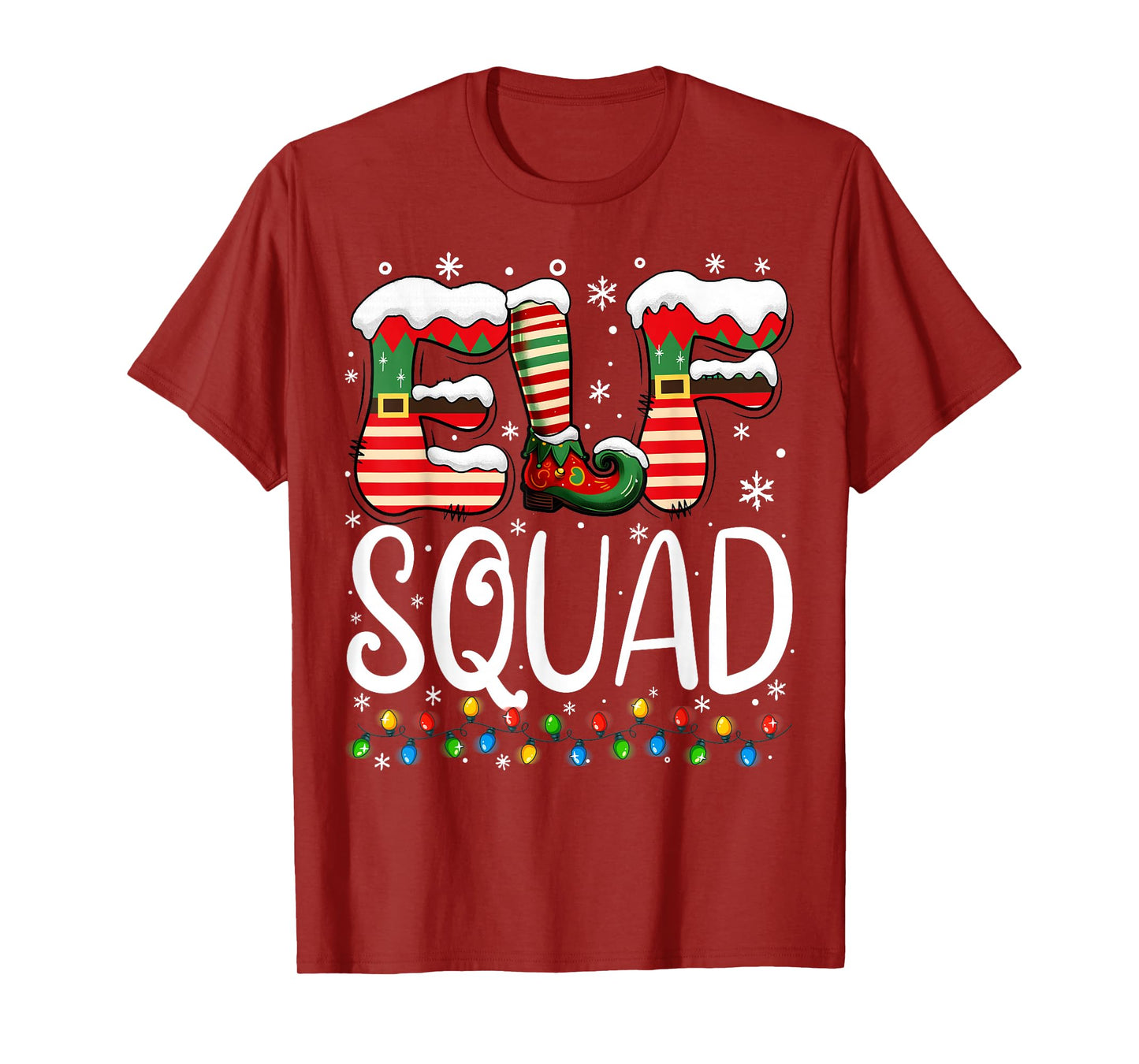 Elf Family Christmas Matching Pajamas Xmas Elf Squad T-Shirt