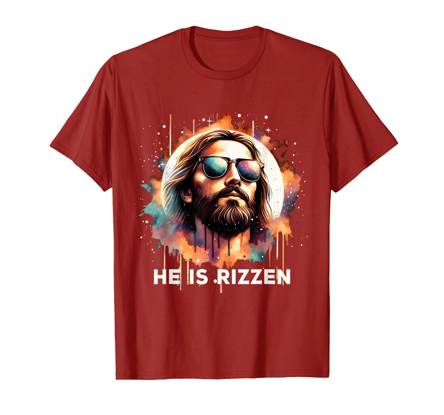 He Is Rizzen Christian Jesus Is Rizzen Retro Jesus Christian T-Shirt