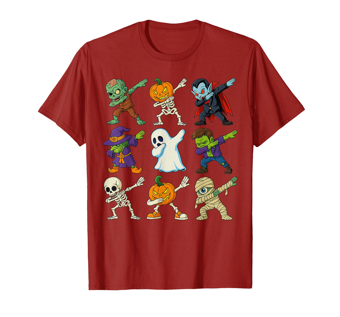 Dabbing Halloween Boys Skeleton Zombie Scary Pumpkin Mummy T-Shirt
