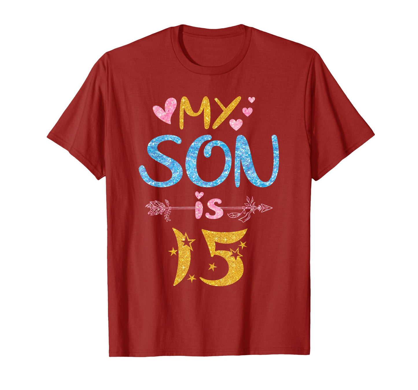 Mother Father Mom Dad Happy Birthday My Son Is 15 Years Old T-Shirt