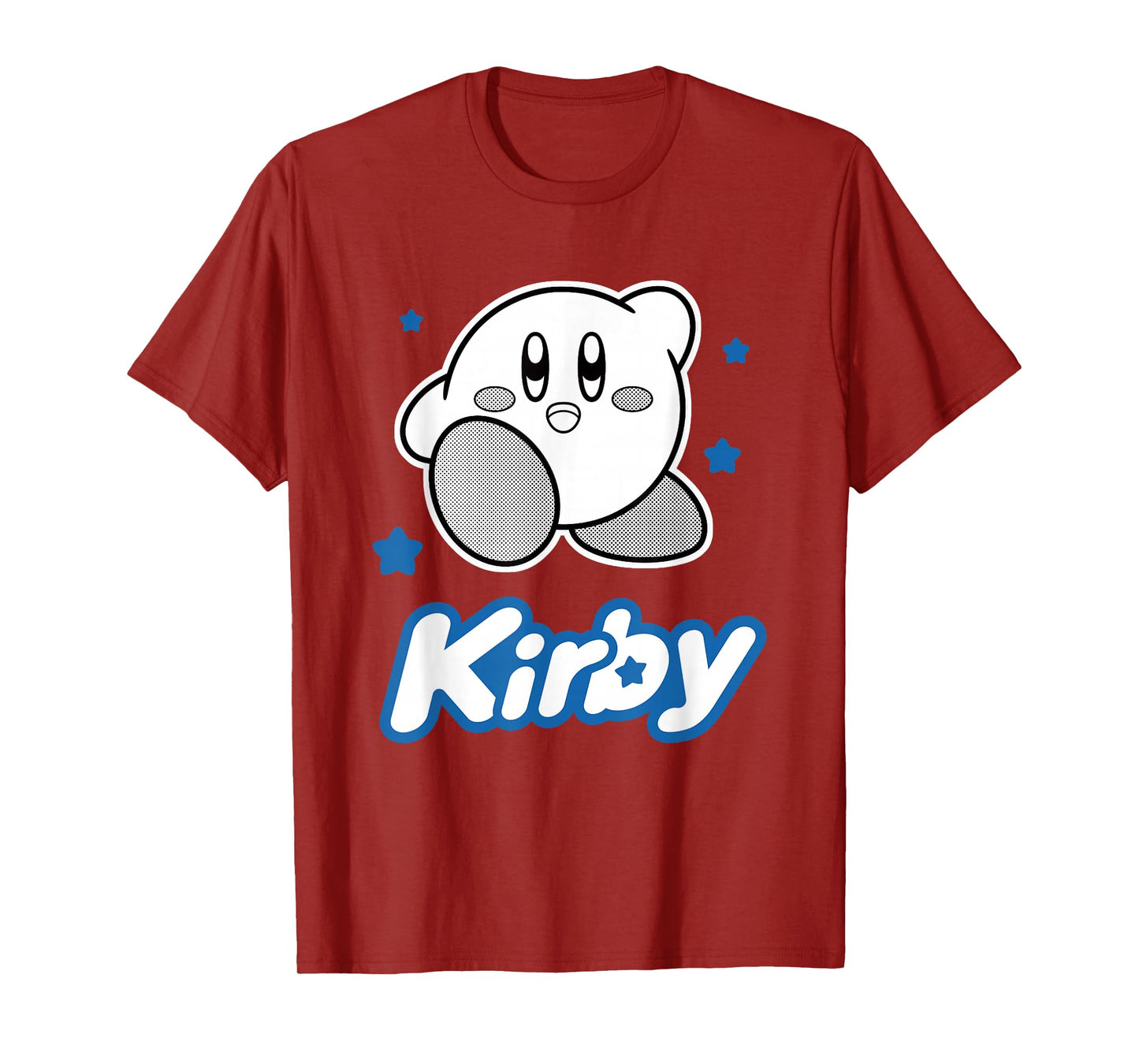 Kirby Blue Stars Big Character Portrait T-Shirt