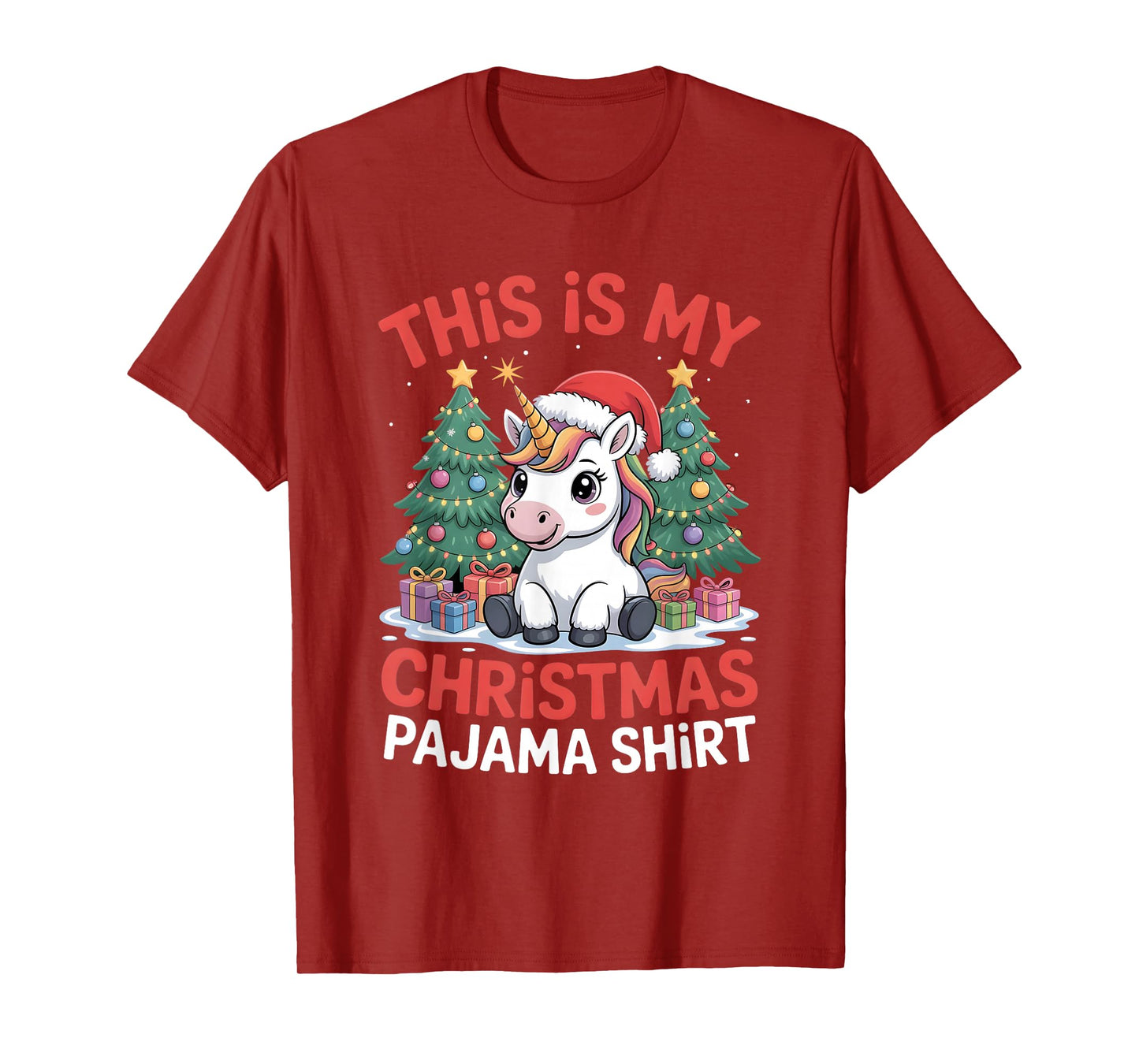 Unicorn This is My Christmas Pajama T-Shirt