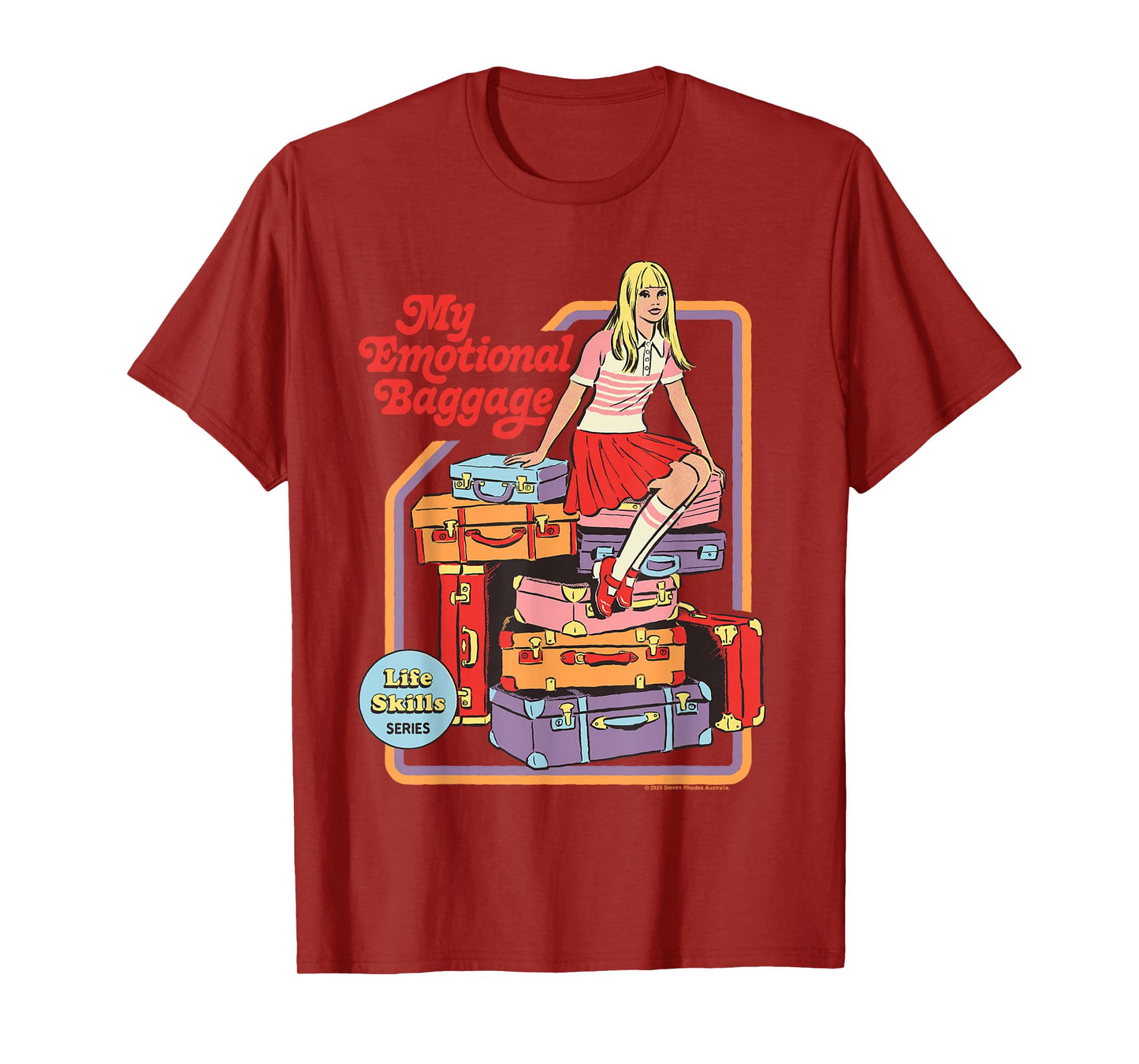 Emotional Baggage Sarcastic Retro Vintage Funny Adult Humor T-Shirt
