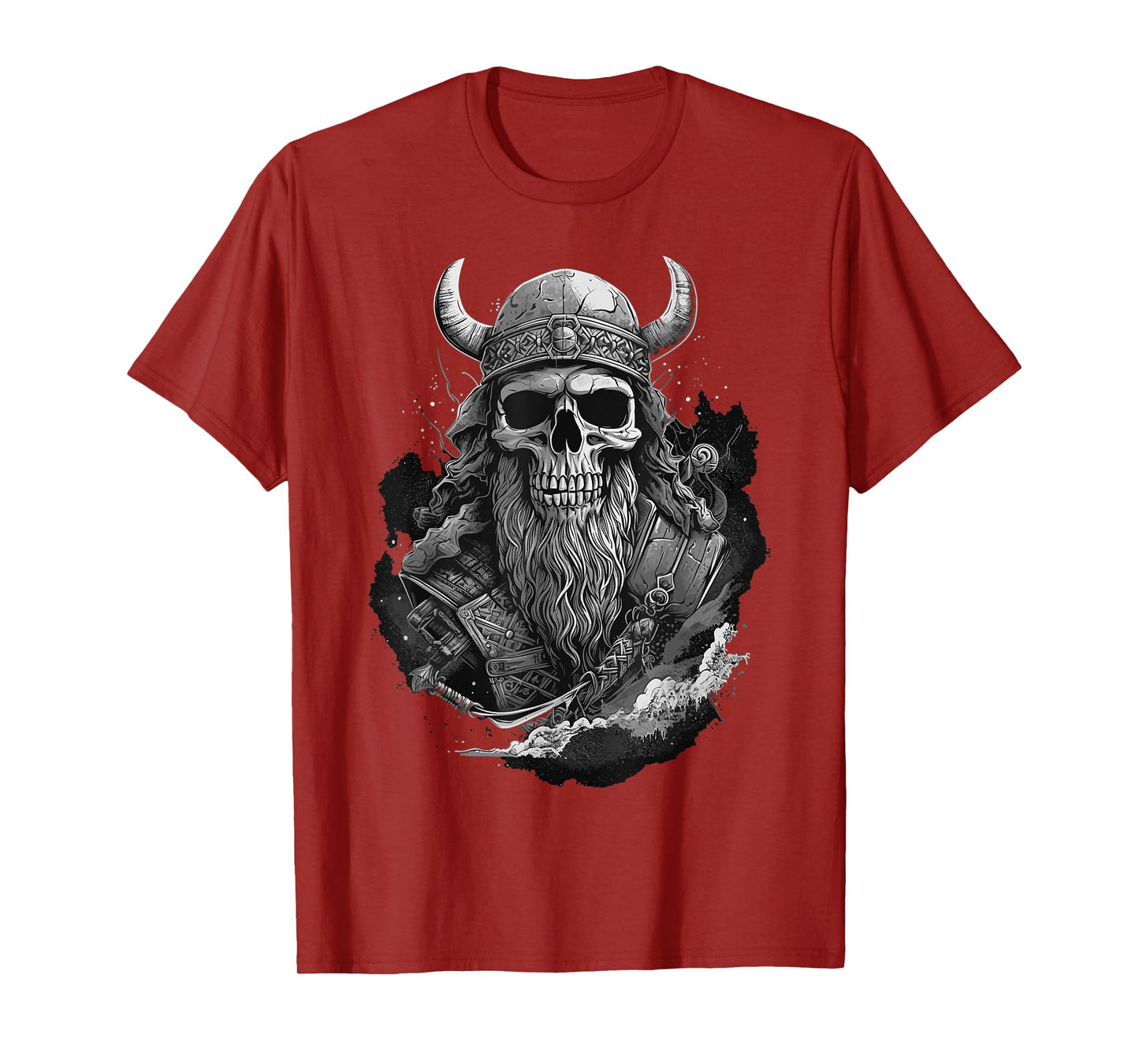 Viking Skull Odin Valhalla Celtic Knot Gym Graphic For Men T-Shirt