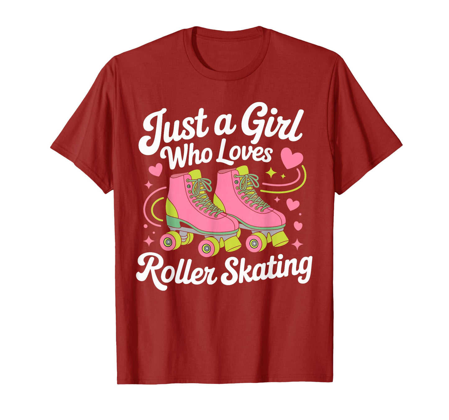 Just a Girl Who Loves Roller Skating Gifts for Girls Women T-Shirt