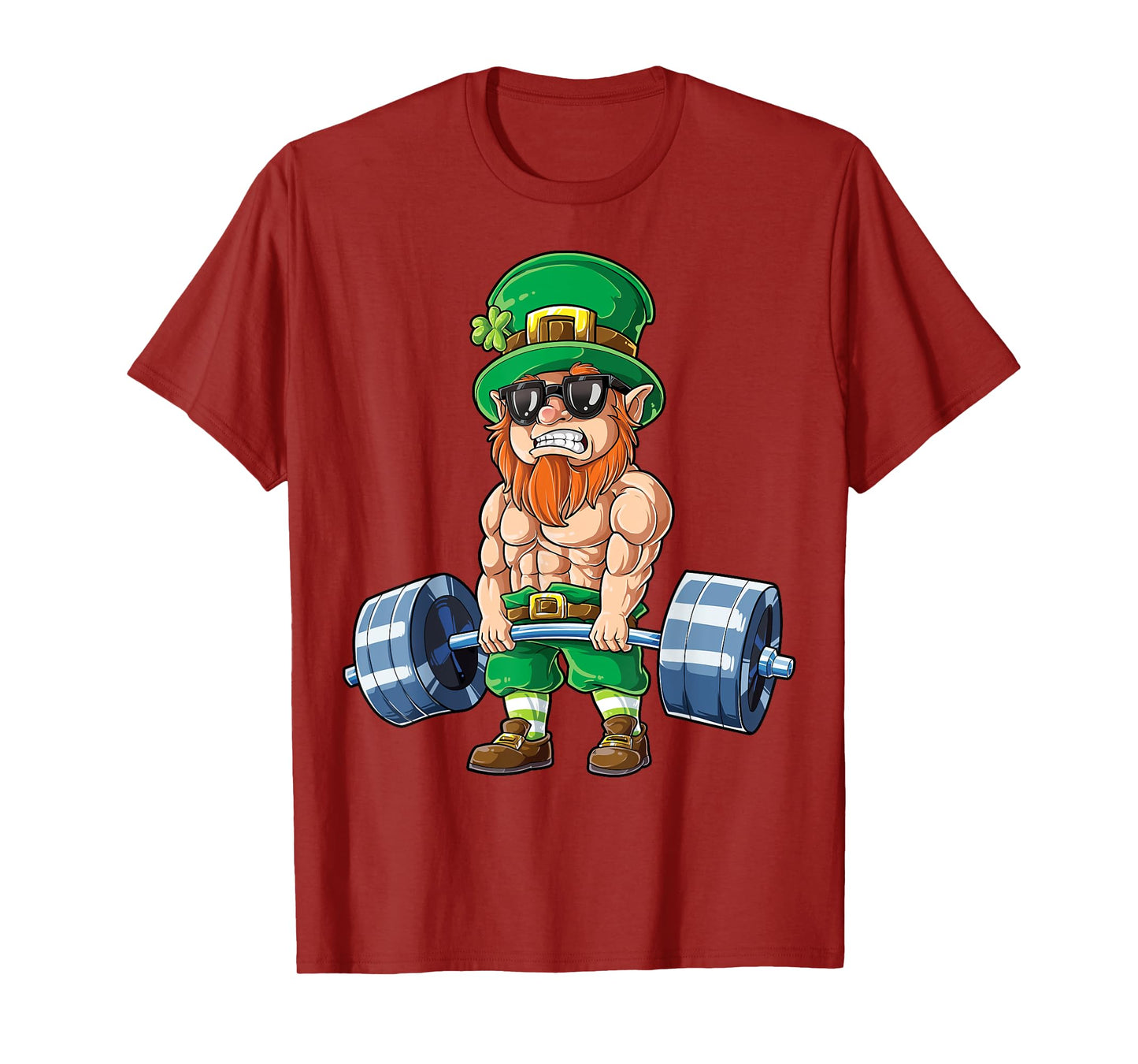Leprechaun St Patrick's Day Weightlifting Deadlift Fitness T-Shirt