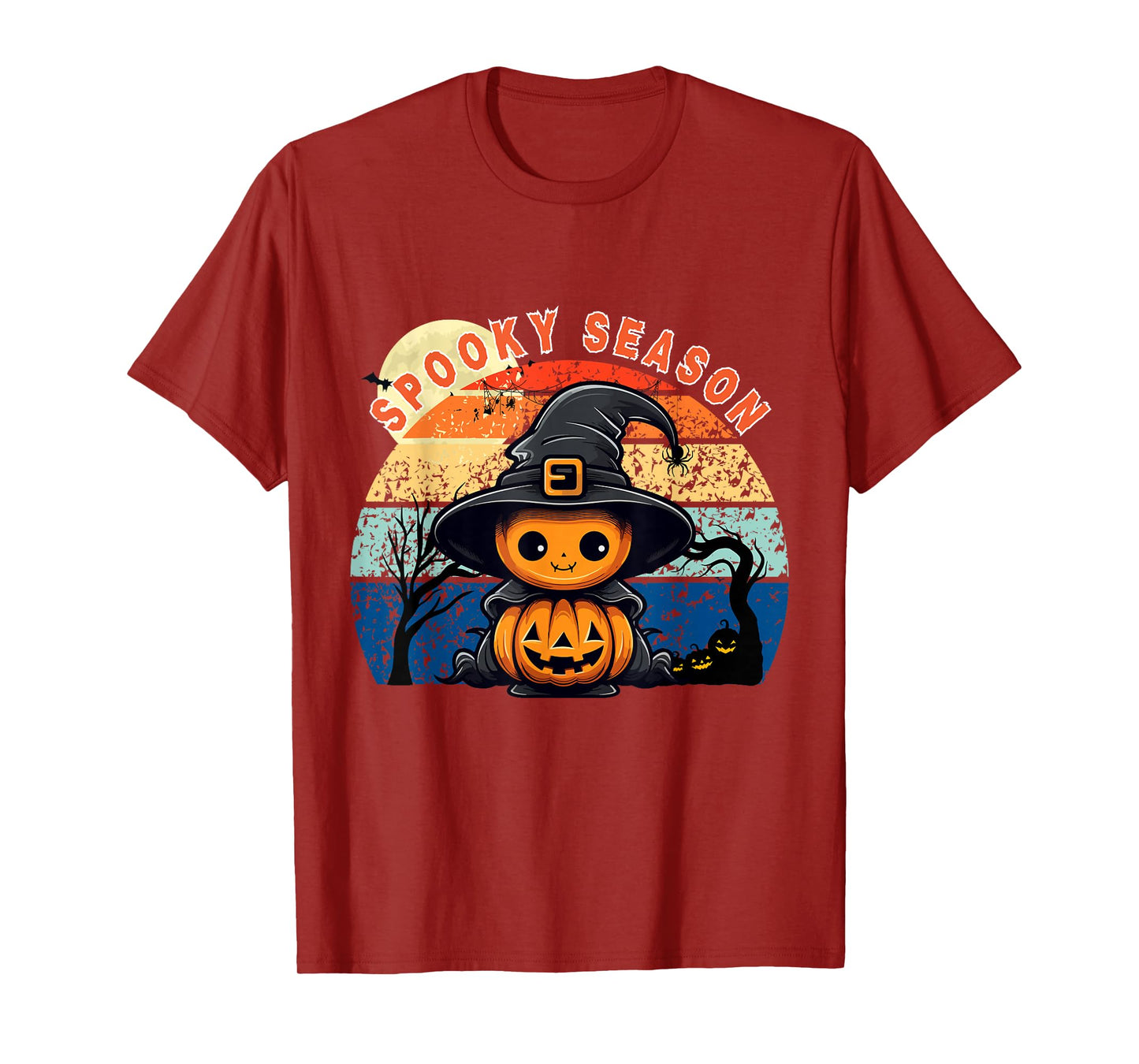 Spooky Season Pumpkin Witch Halloween Cute Silly T-Shirt