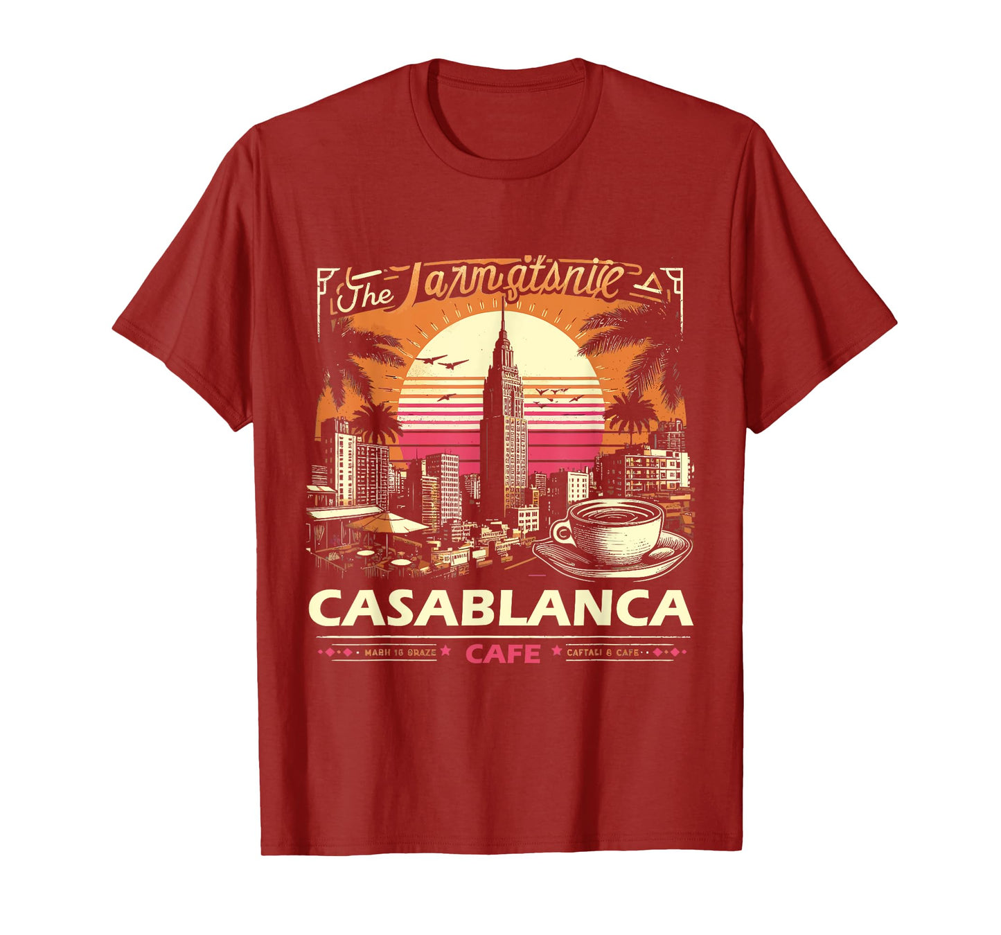 Vintage Casablanca Skyline Cafe T-Shirt