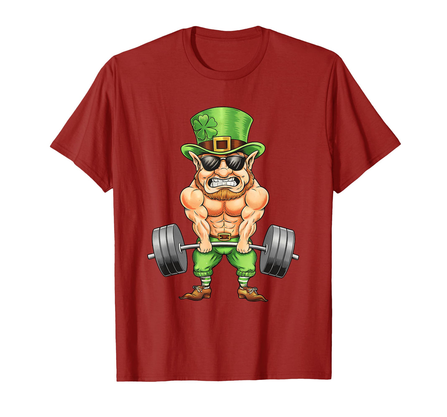 Workout Weightlifting St Patricks Day Saint Paddys Gym Mens T-Shirt