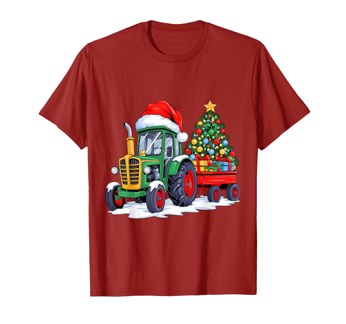 Funny Christmas Tractor Santa Xmas Squad Farm Truck Farmer T-Shirt