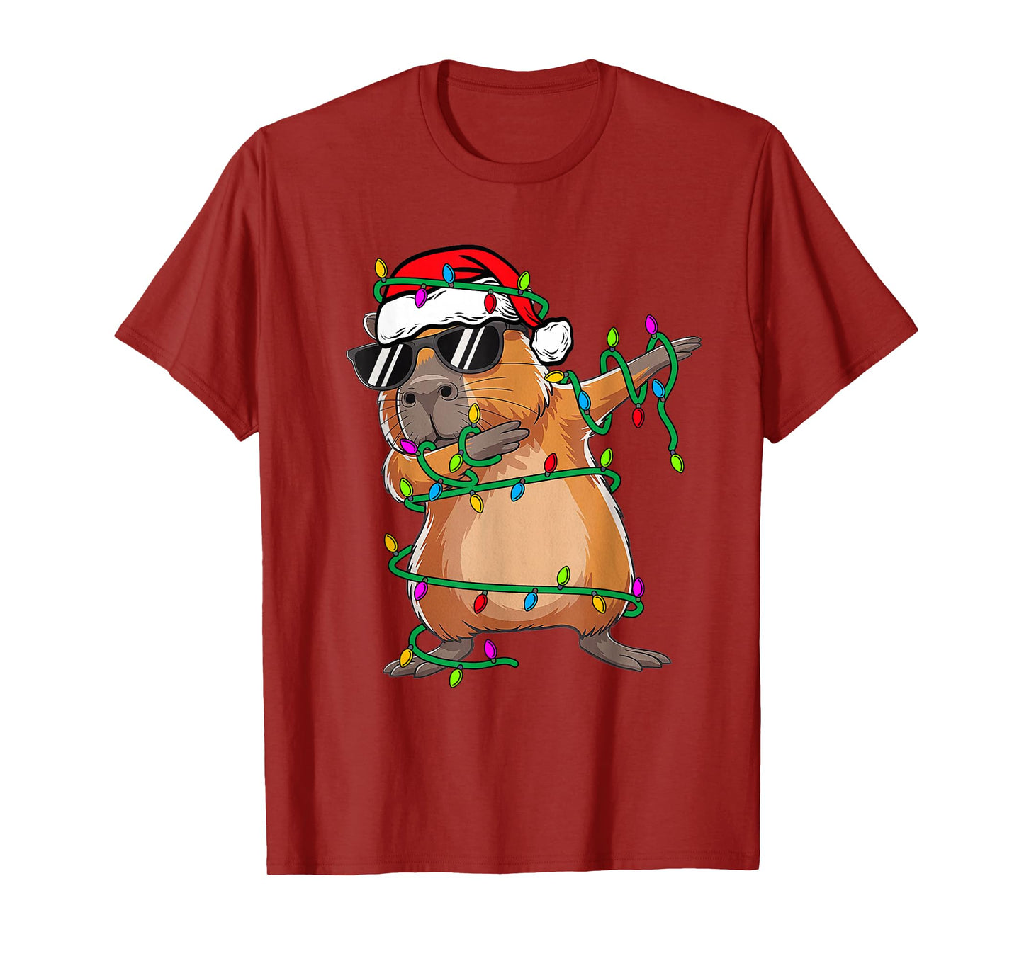 Cute Dabbing Capybara Animal Boys Men Toddler Kids Christmas T-Shirt