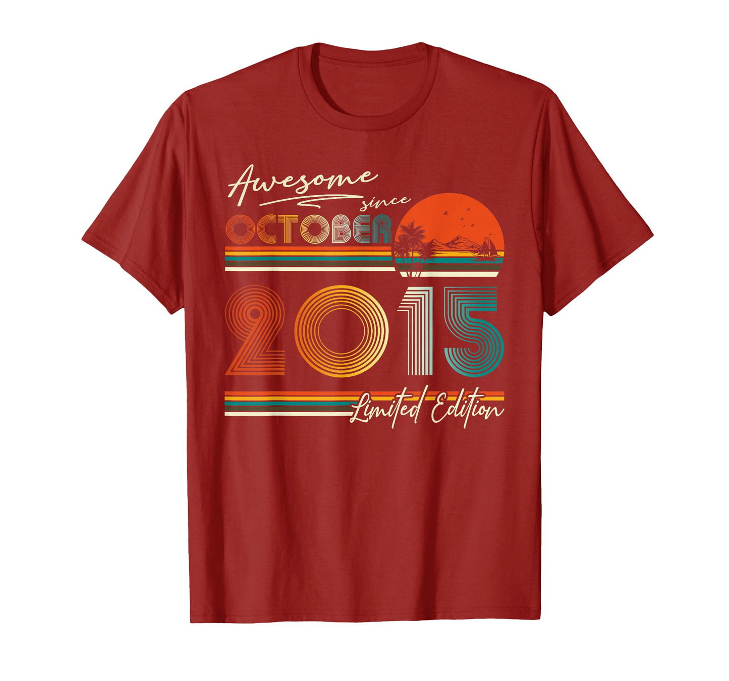 Awesome Since October 2015 Vintage Boys Girls 10th Birthday T-Shirt