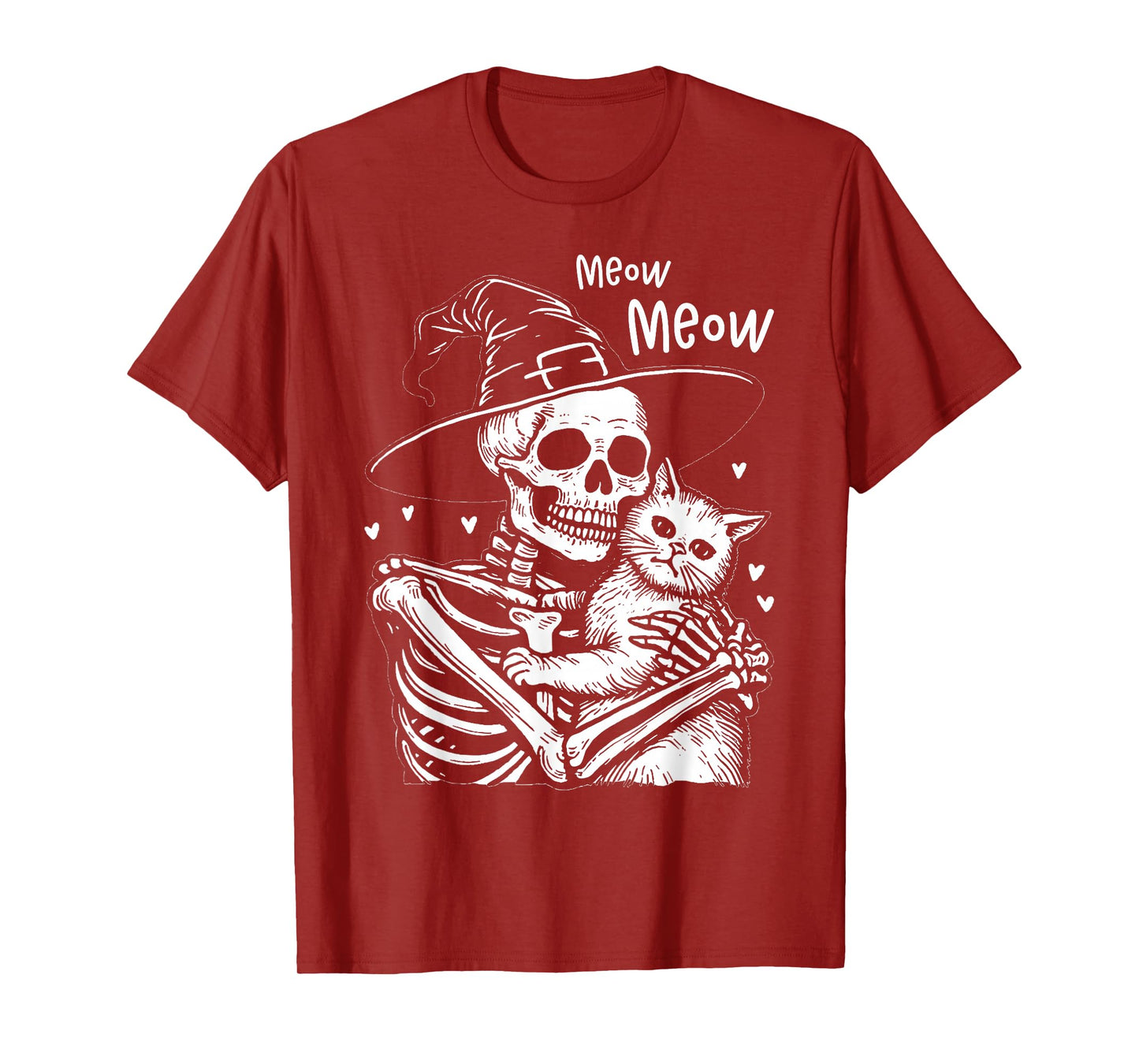 Cute Black Cat Halloween Costume Fur Skeleton Pet Mom Meow T-Shirt