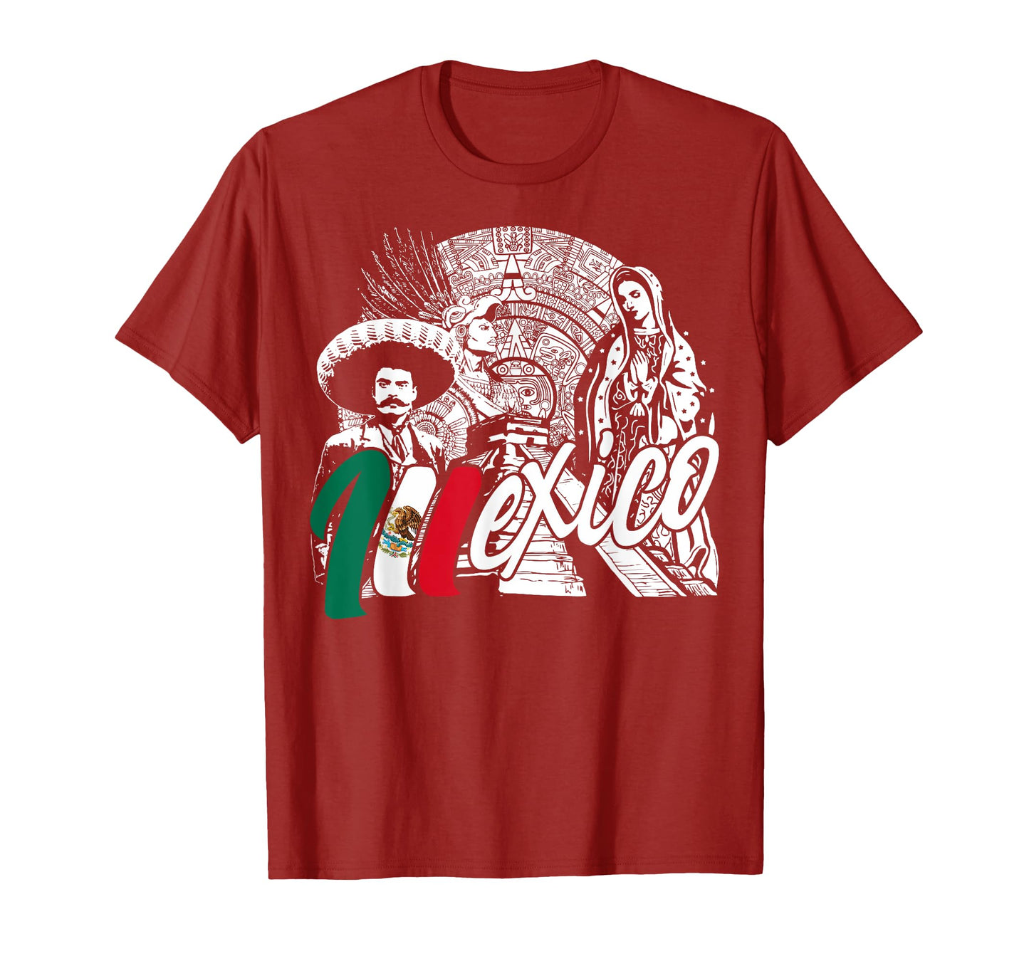 Mexico - Mexican Pride - Virgen de Guadalupe And History T-Shirt