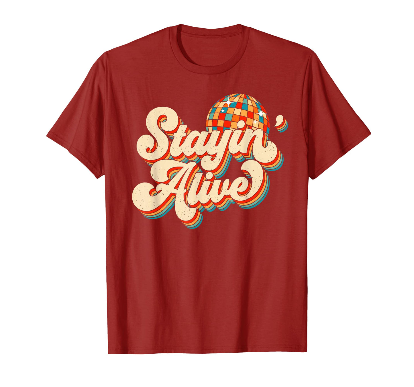 Stayin' Alive Bridesmaid Bride 80s Disco Bachelorette Party T-Shirt