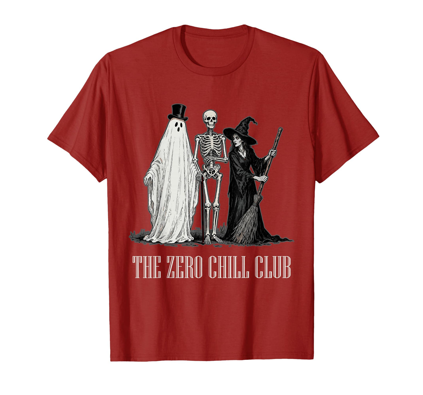 Gothmas Halloween Christmas Gothic Academia Zero Chill Club T-Shirt