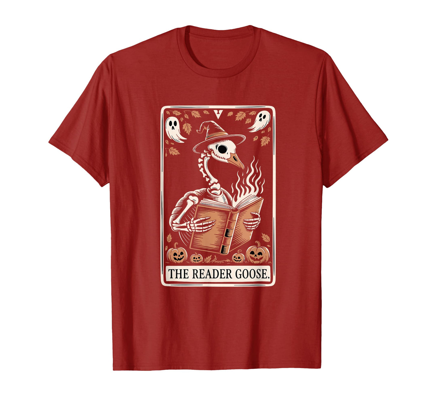 The Reader Goose Spooky Halloween Tarot Card T-Shirt