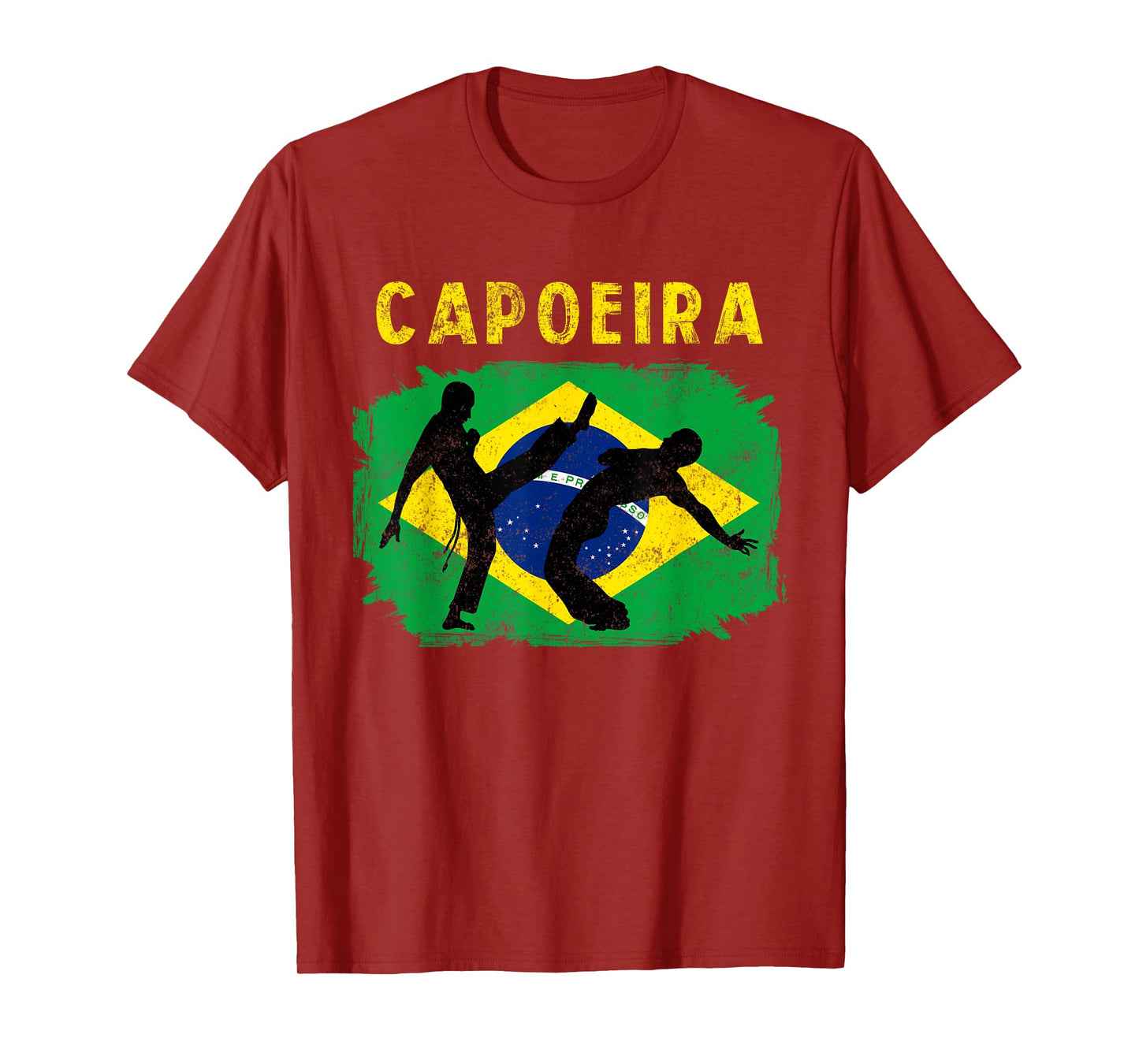 Vintage Capoeira Brazilian Flag Martial Arts Dance Fighter T-Shirt