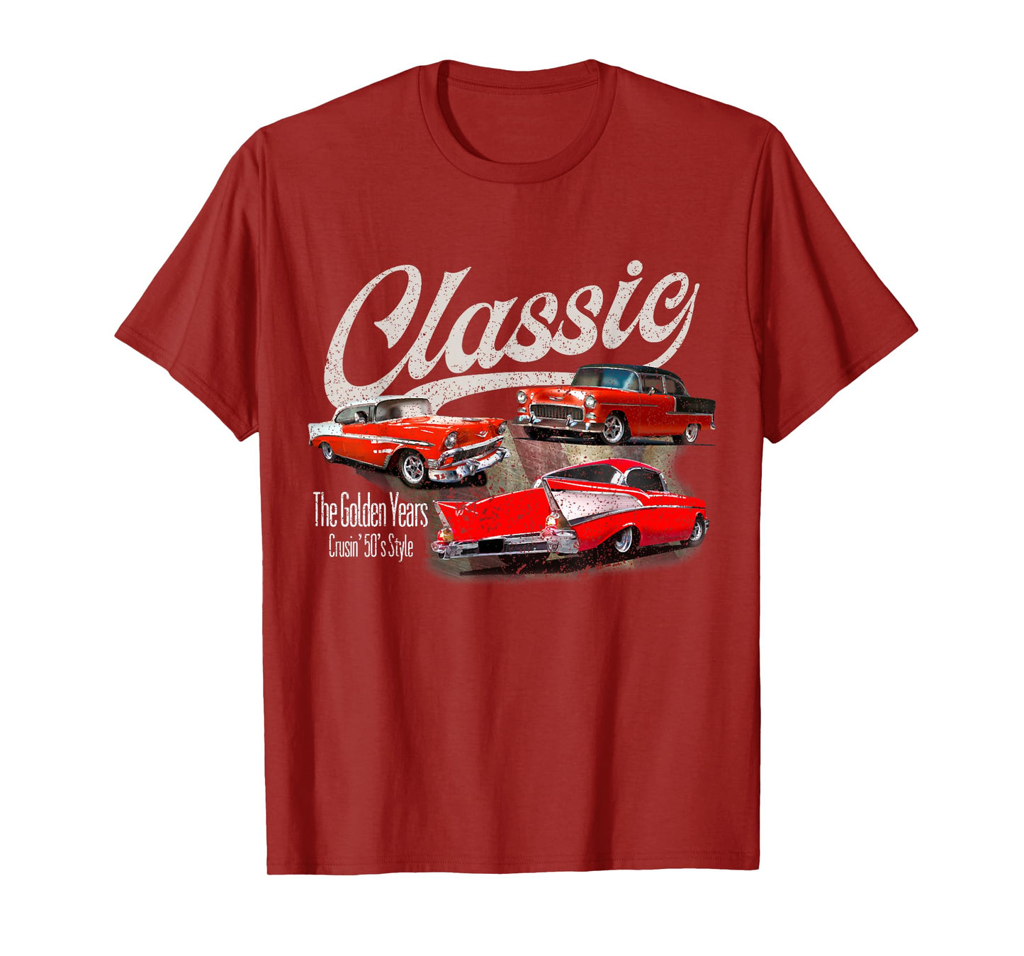 55 56 57 Chevys Bel air Truck TriFive vintage cars T-Shirt
