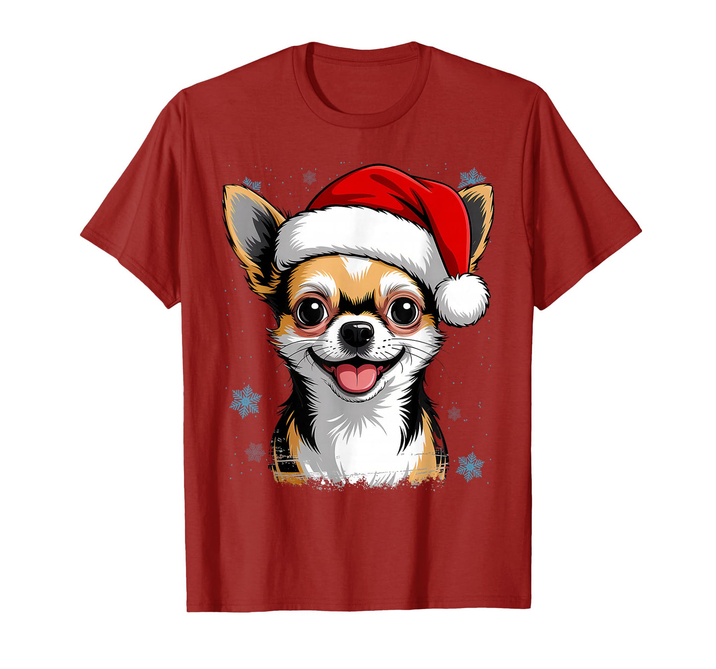 Santa Hat Chihuahua Chiwawa Christmas Xmas Dog Lover T-Shirt
