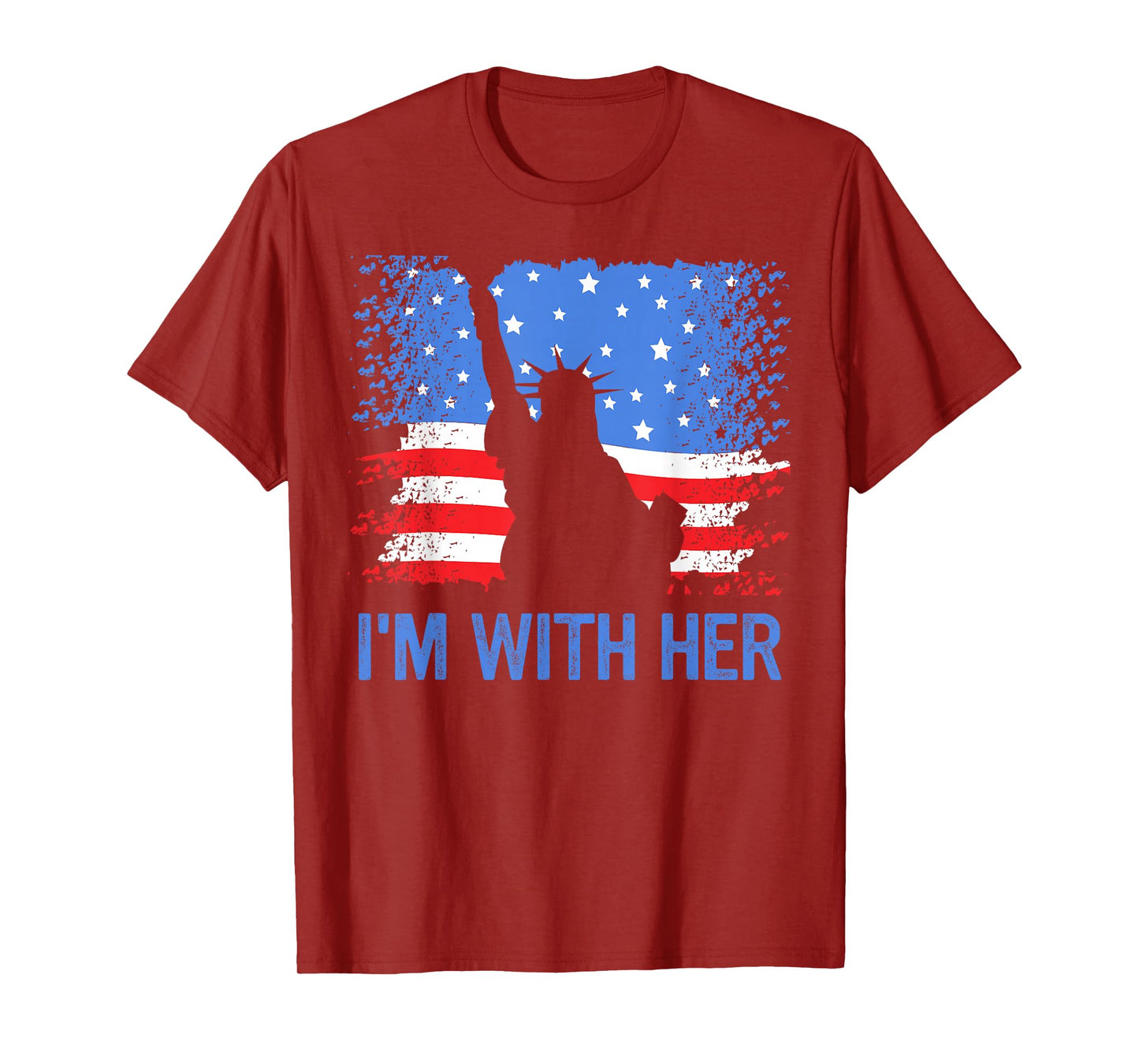 4th of July I'm With Her USA American Flag T-Shirt