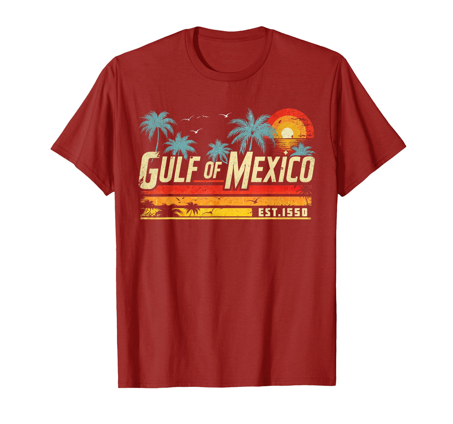 Gulf of Mexico Retro Vintage Beach T-Shirt
