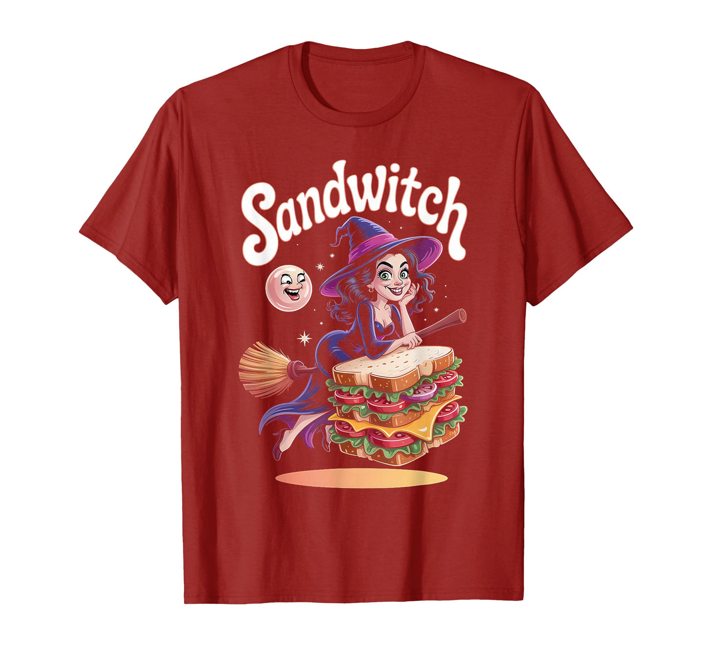 Sandwitch Funny Witch Halloween Food Pun T-Shirt