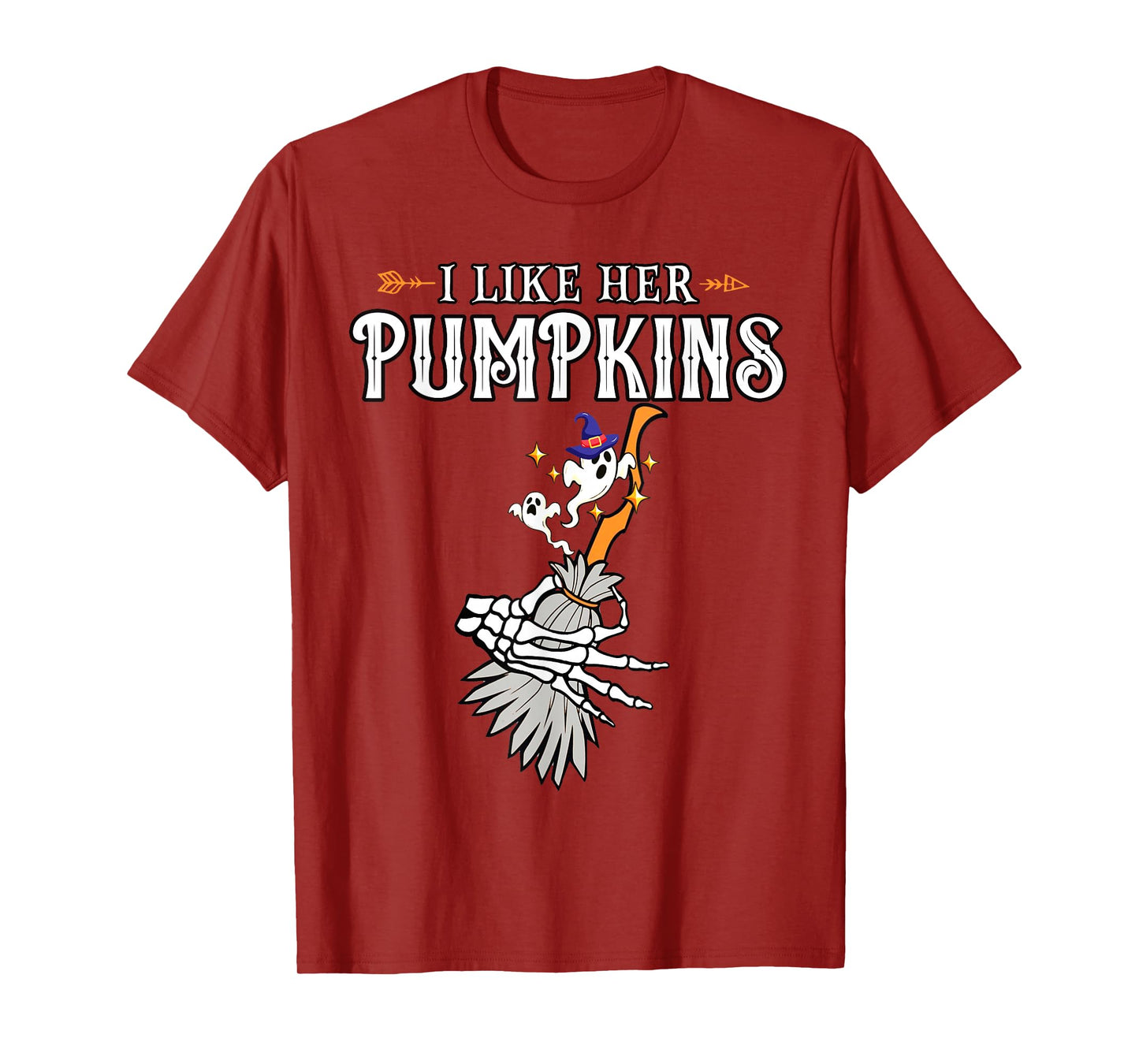 I Like Her Pumpkins She Likes My Broomstick Couple Halloween T-Shirt
