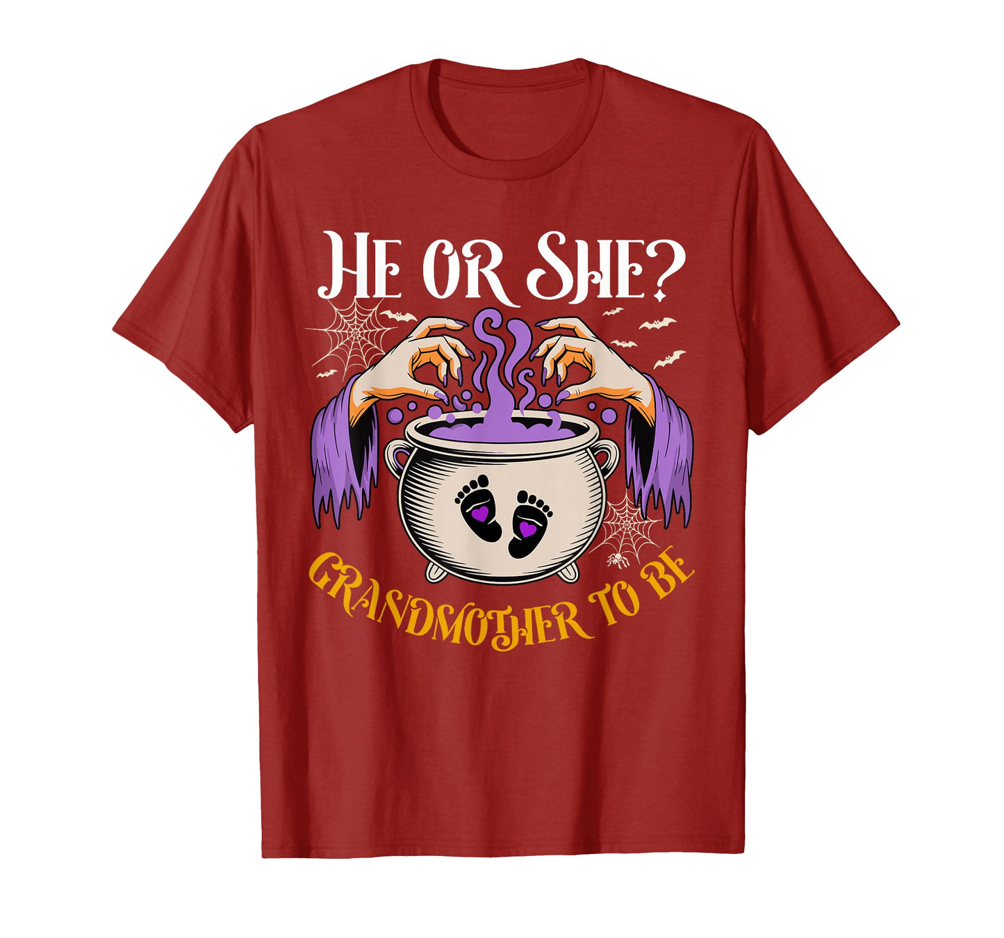 He Or She Grandmother to Be Baby Reveal Halloween Costume T-Shirt