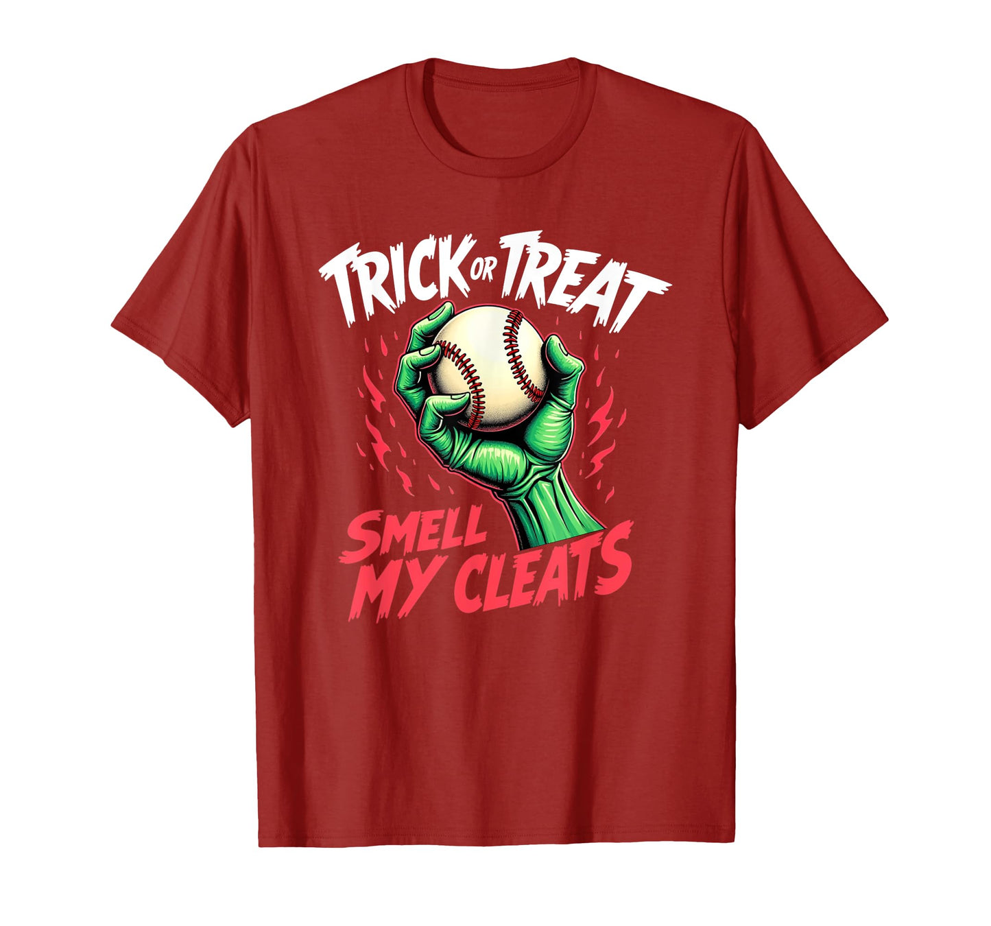 Trick Or Treat Smell My Cleats Baseball Halloween T-Shirt
