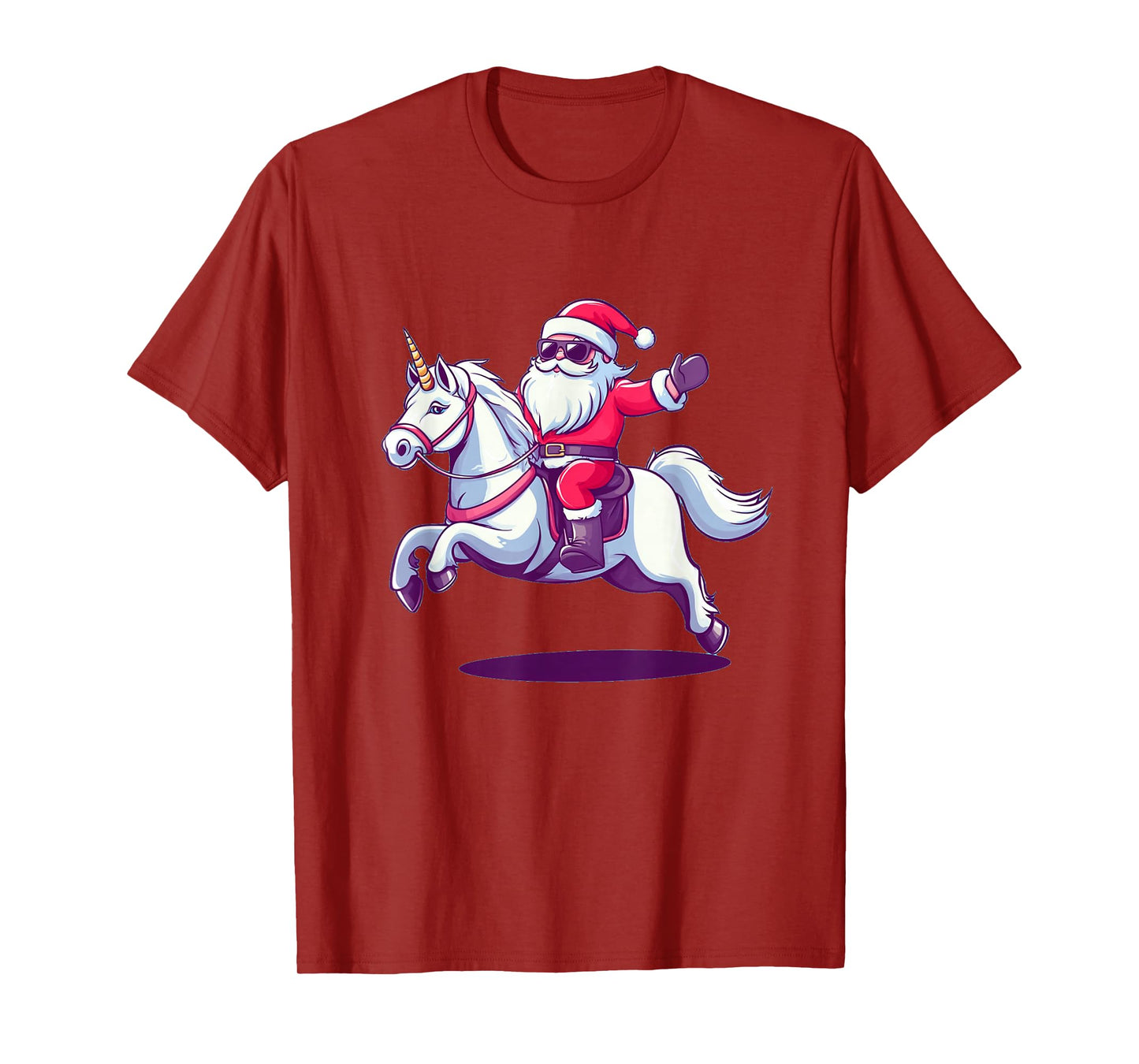 Riding Santa Claus for Xmas Unicorn Lovers and Festive Days T-Shirt