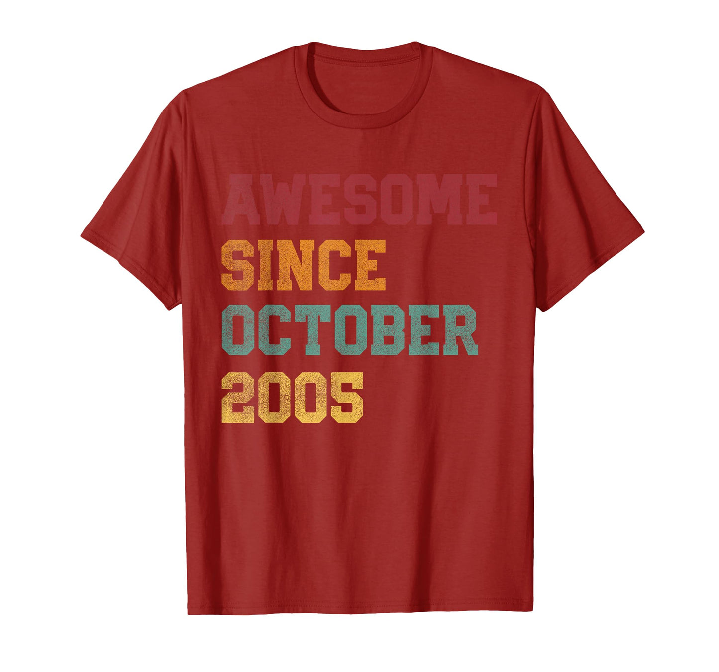 Awesome Since October 2005 20th Birthday 20 Years Old T-Shirt
