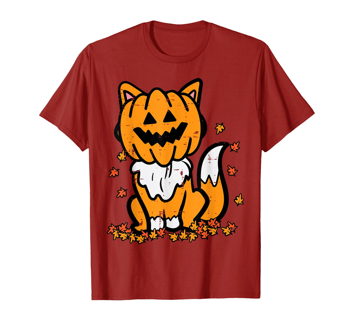 Halloween Fox Pumpkin Fall Autumn Costume Kids Women Men T-Shirt