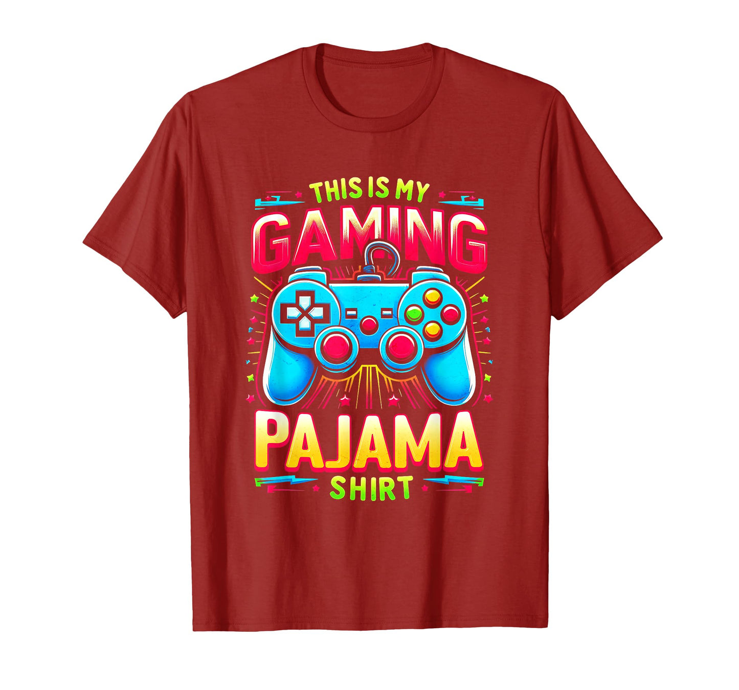 This Is My Gaming Pajama Shirt Gamepad Video Game Gamer T-Shirt