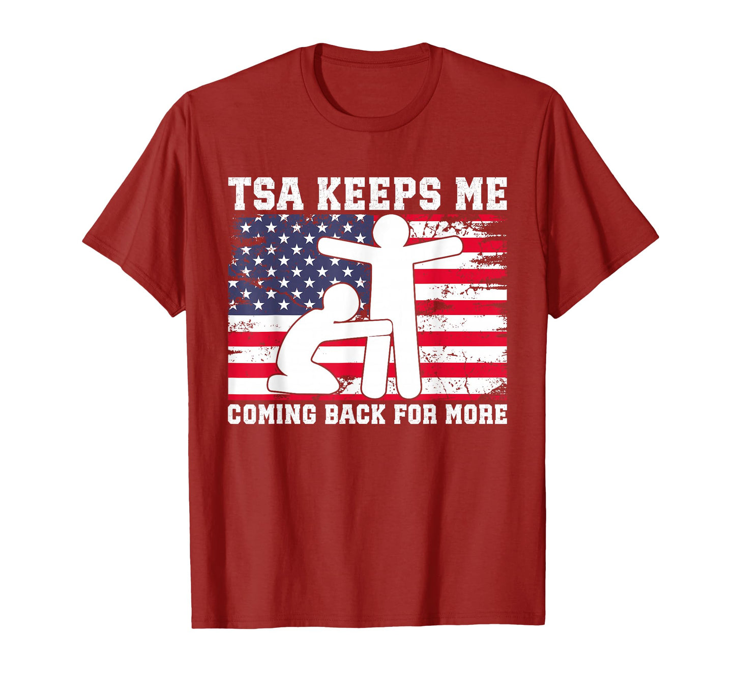 It Is Not Gay If It Is TSA Security Vintage USA Flag T-Shirt