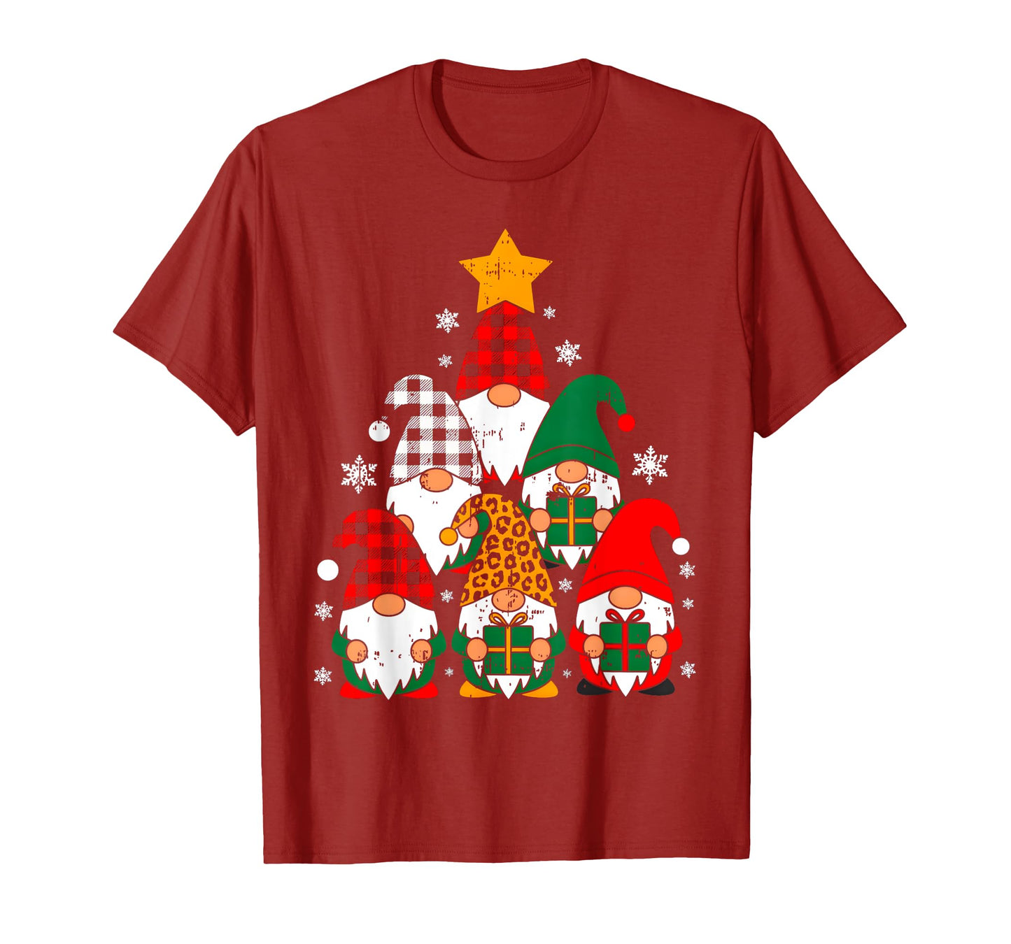 Gnomes Christmas Tree Funny Xmas Holidays Men Women Kids T-Shirt