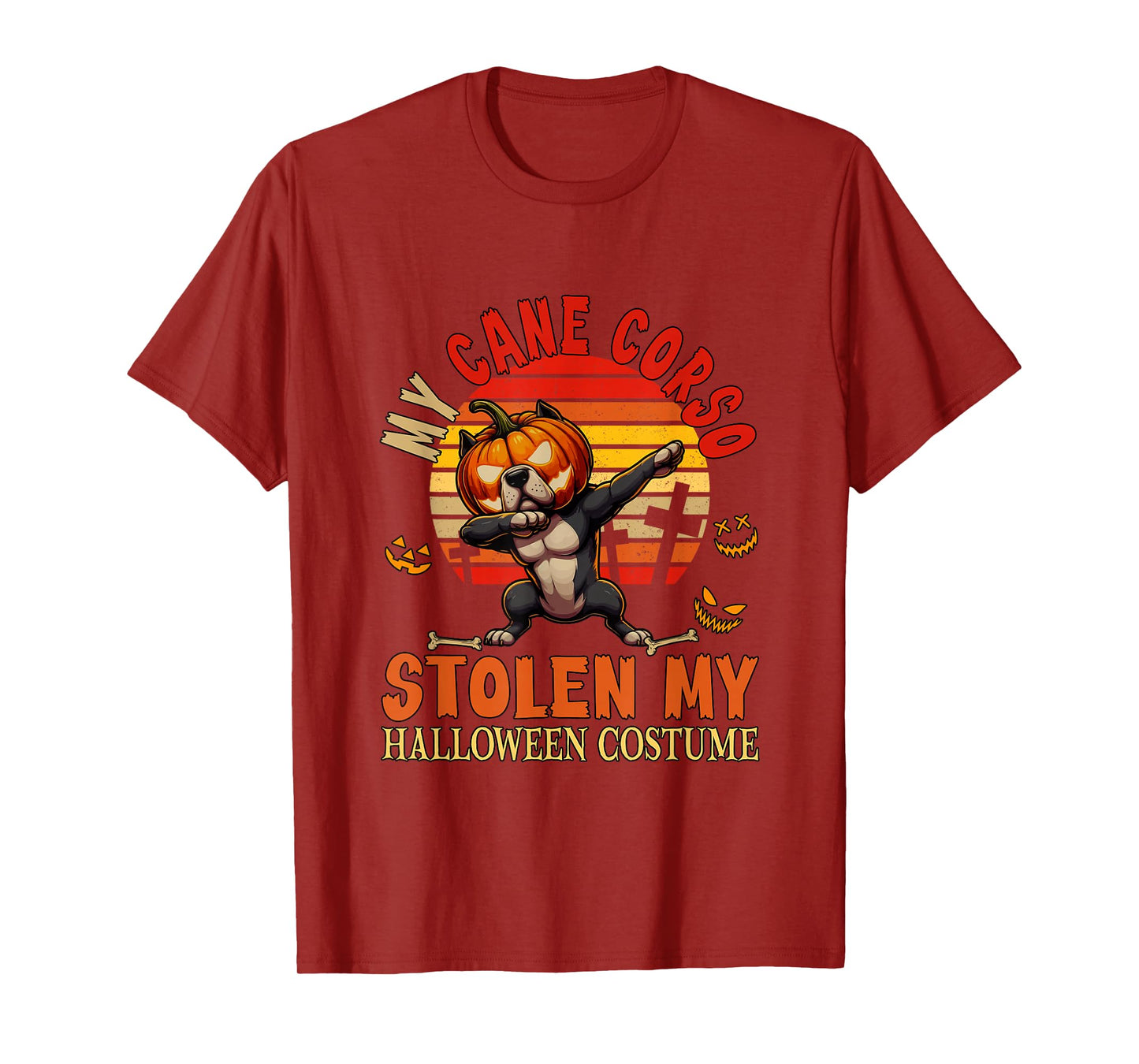 Cane Corso Stolen My Halloween Costume Dog Carved Pumpkin T-Shirt