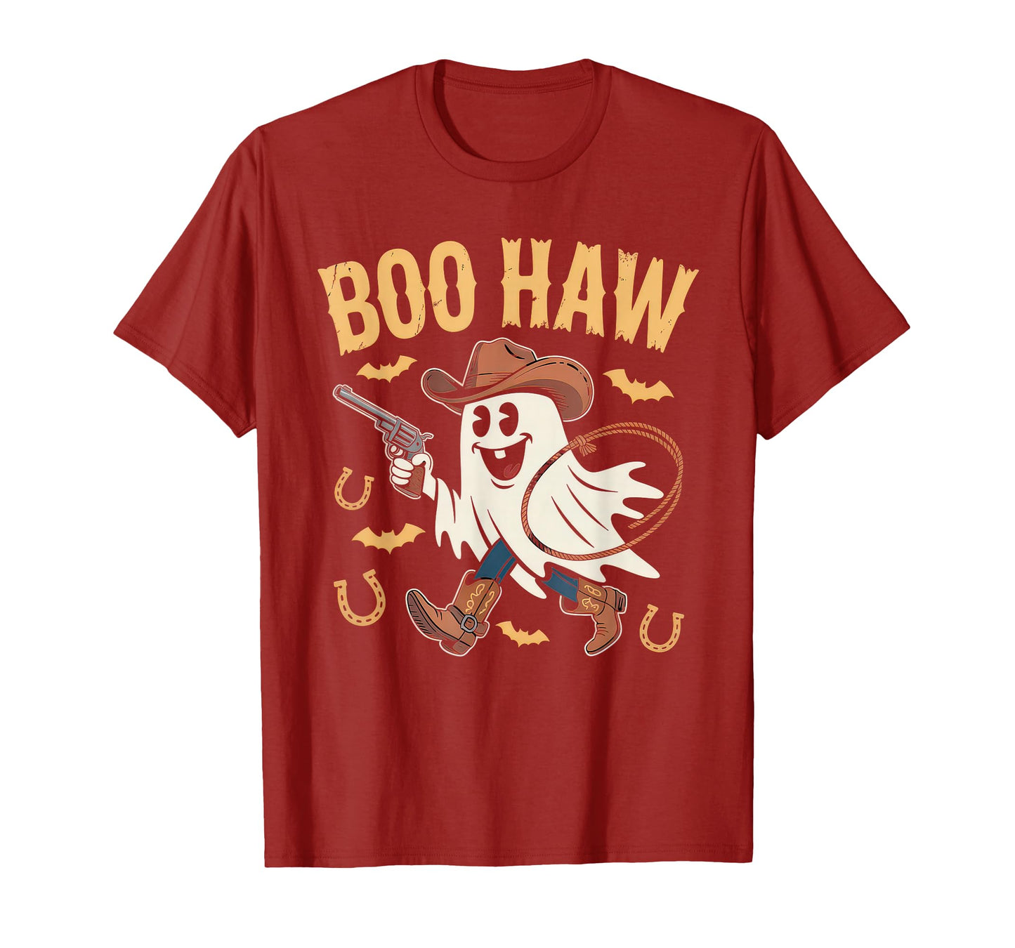 Halloween Costume Boo Haw Witch Skeleton Scary Rodeo Western T-Shirt