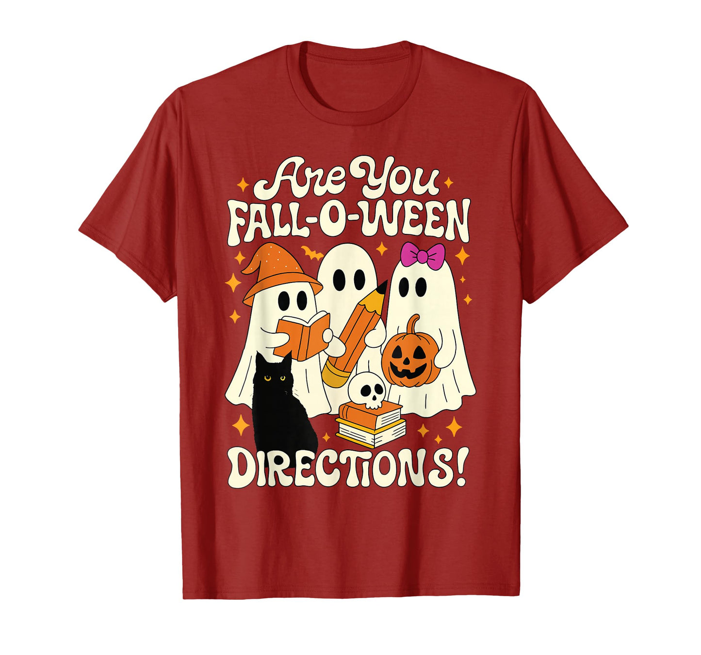 Halloween Funny are You Fall O Ween Directions Teacher Ghost T-Shirt