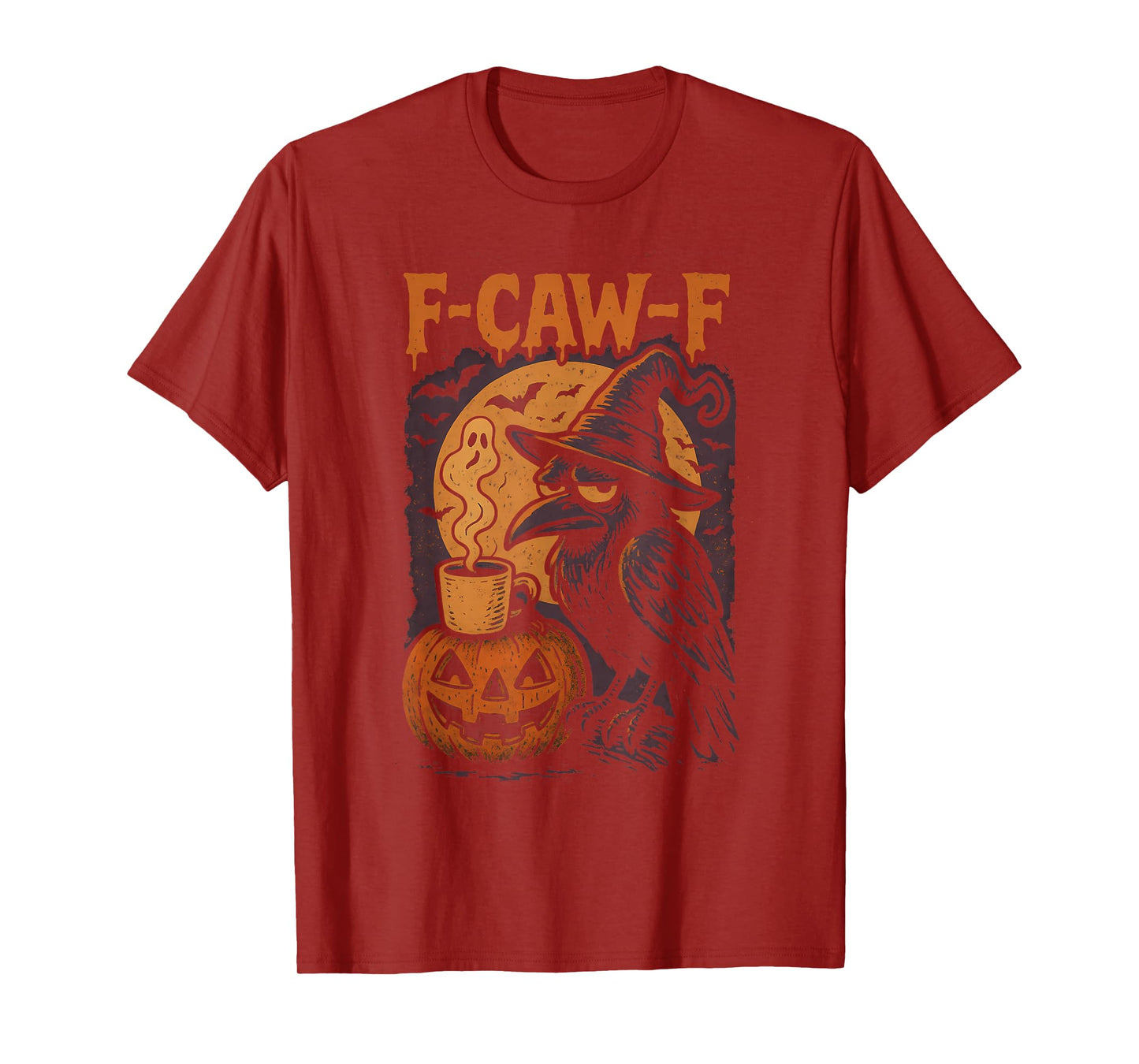 Fcawf Crow Gothic Halloween Witch Funny F-Caw-F Outfit Women T-Shirt
