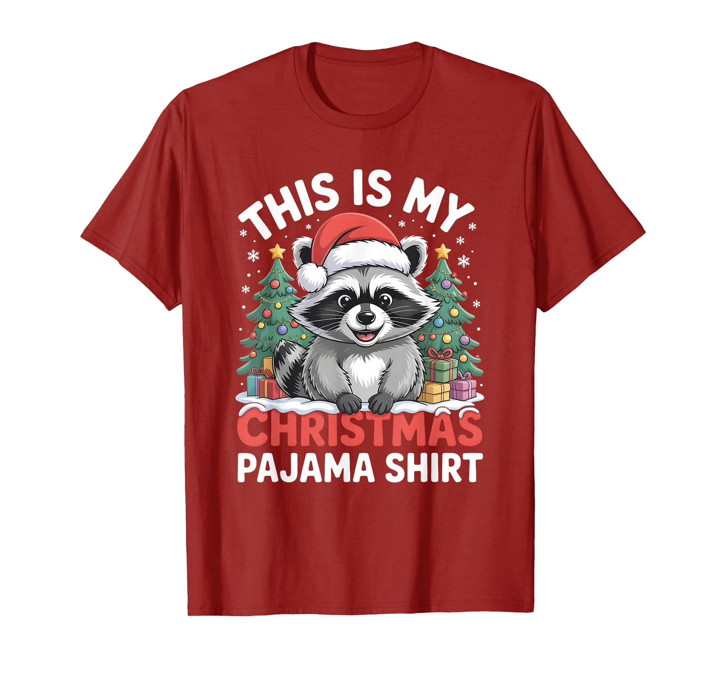 This is My Christmas Pajama Raccoon T-Shirt