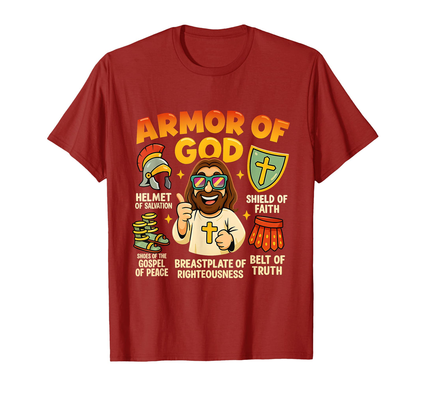 Christian Cute Baby Boy Toddler Jesus Armor Of God T-Shirt