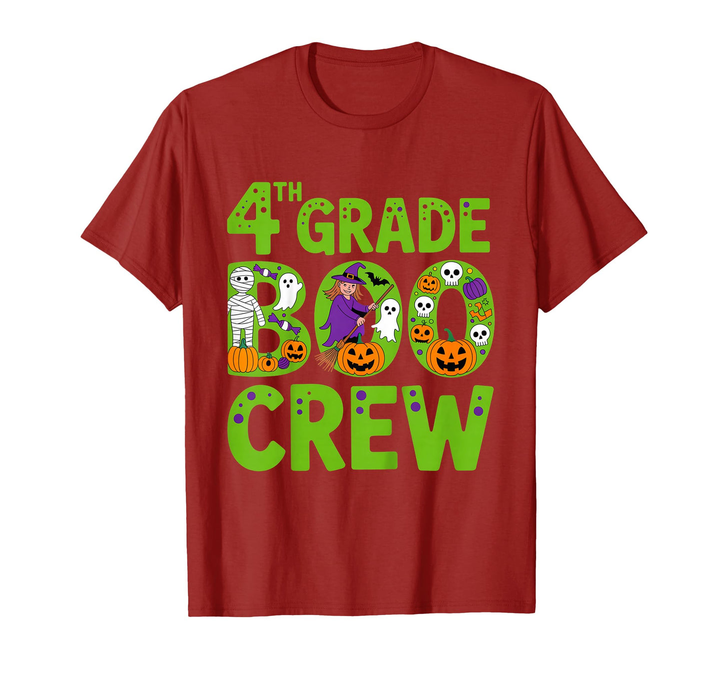 4th Grade Boo Crew Halloween Outfit for Classroom Parties T-Shirt